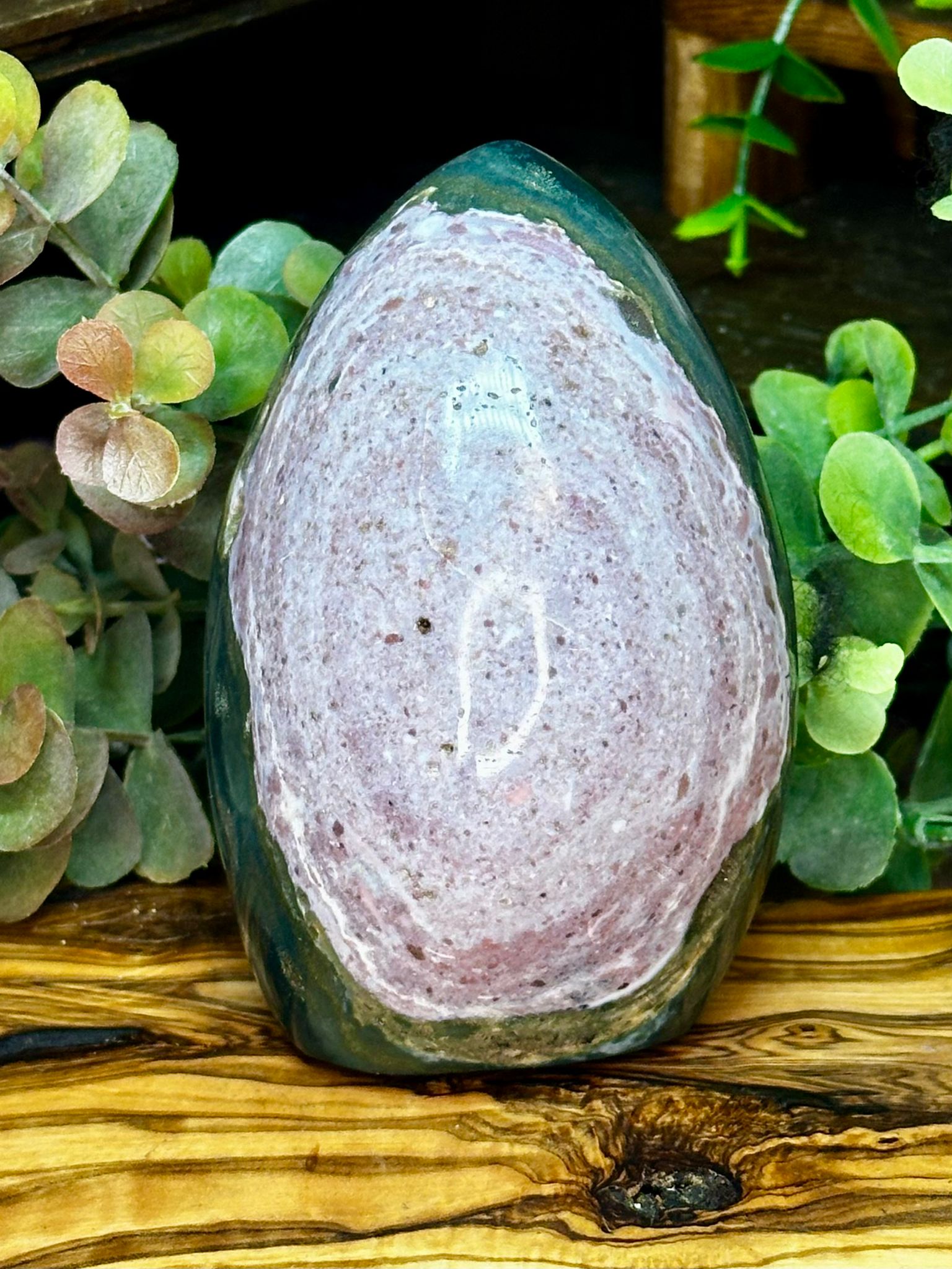Large Pink & Blue Ocean Jasper Freeform