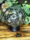 Dark Ocean Jasper Druzy Sphere