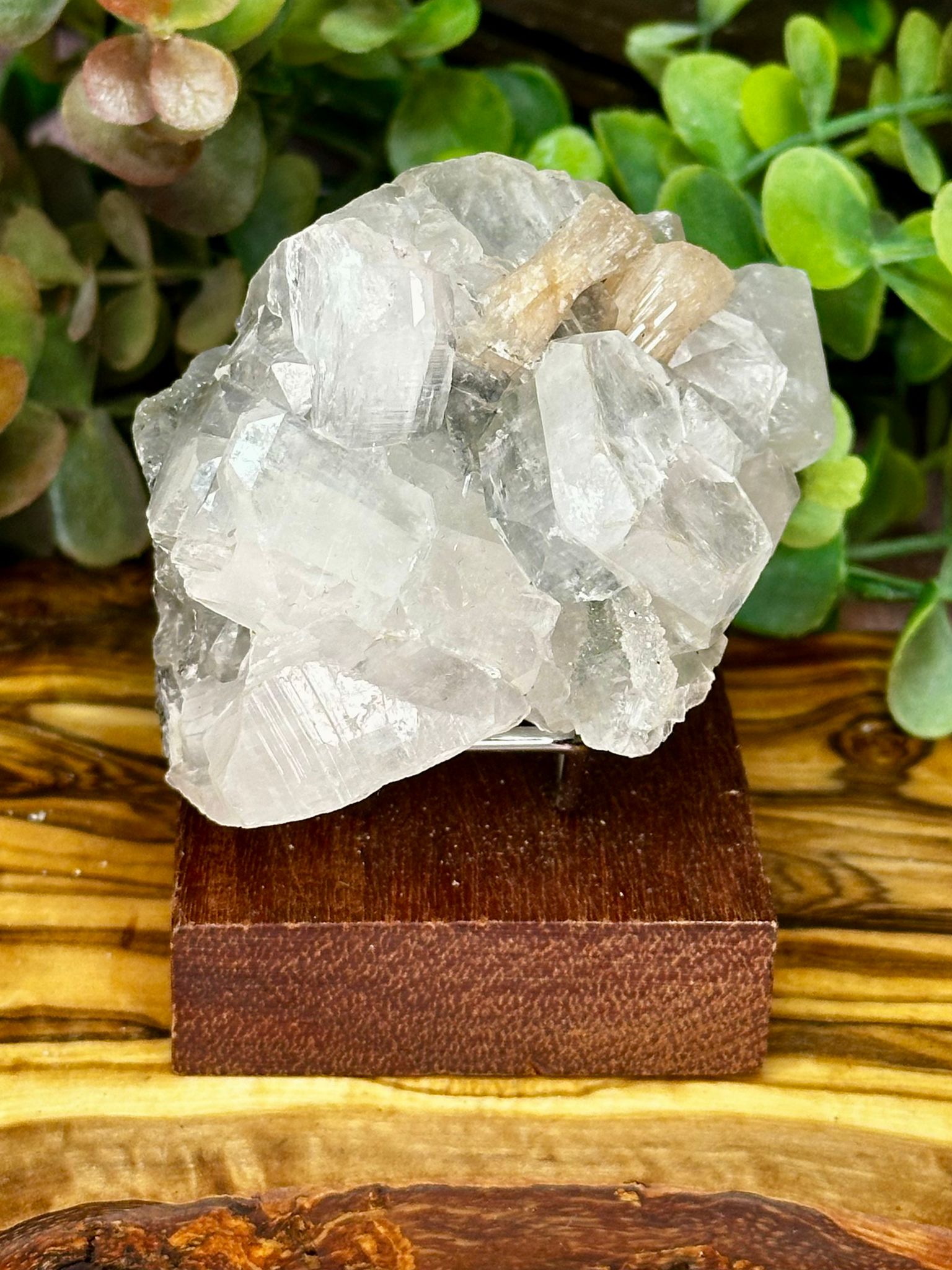 Clear Apophyllite with Peach Stilbite