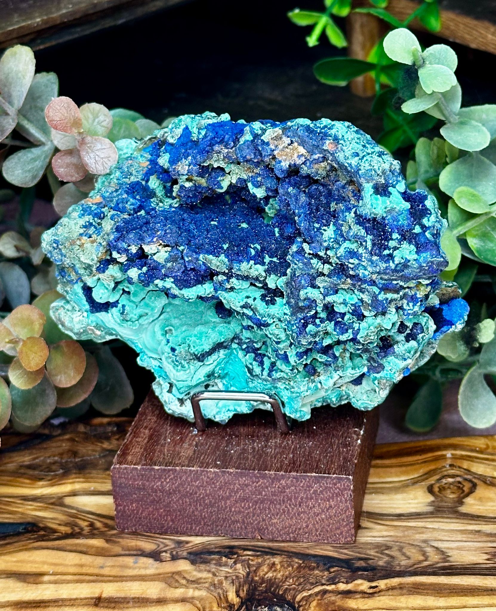 Large Azurite with Malachite