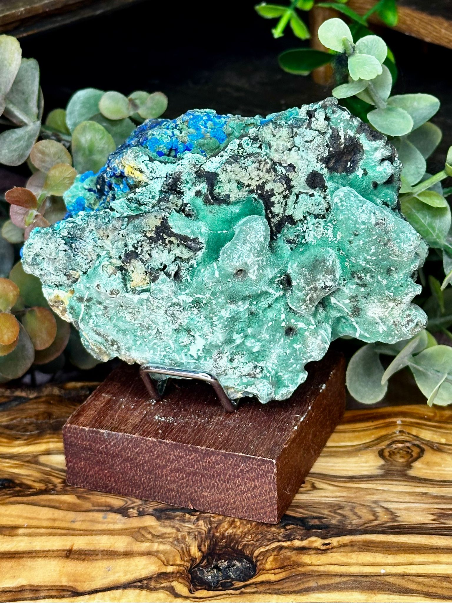 Large Azurite with Malachite