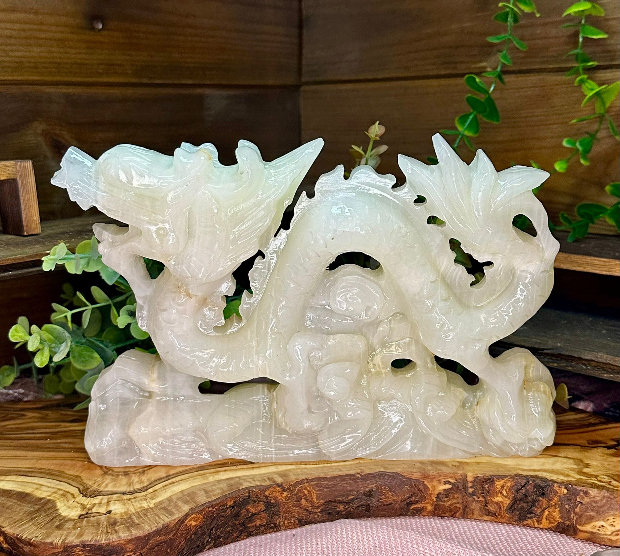 XL 2kg Afghanistan Jade Dragon Carving