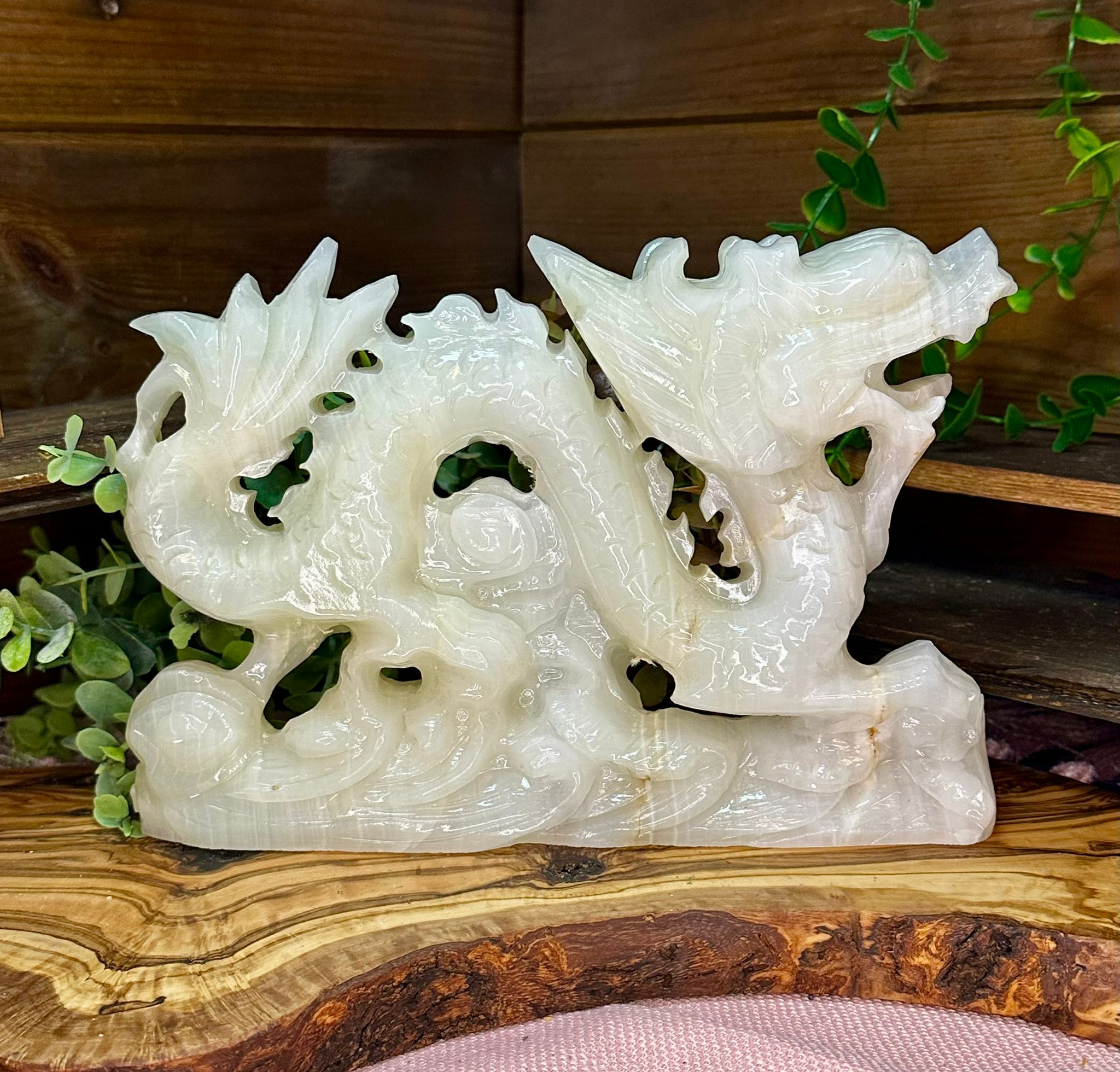 XL 2kg Afghanistan Jade Dragon Carving