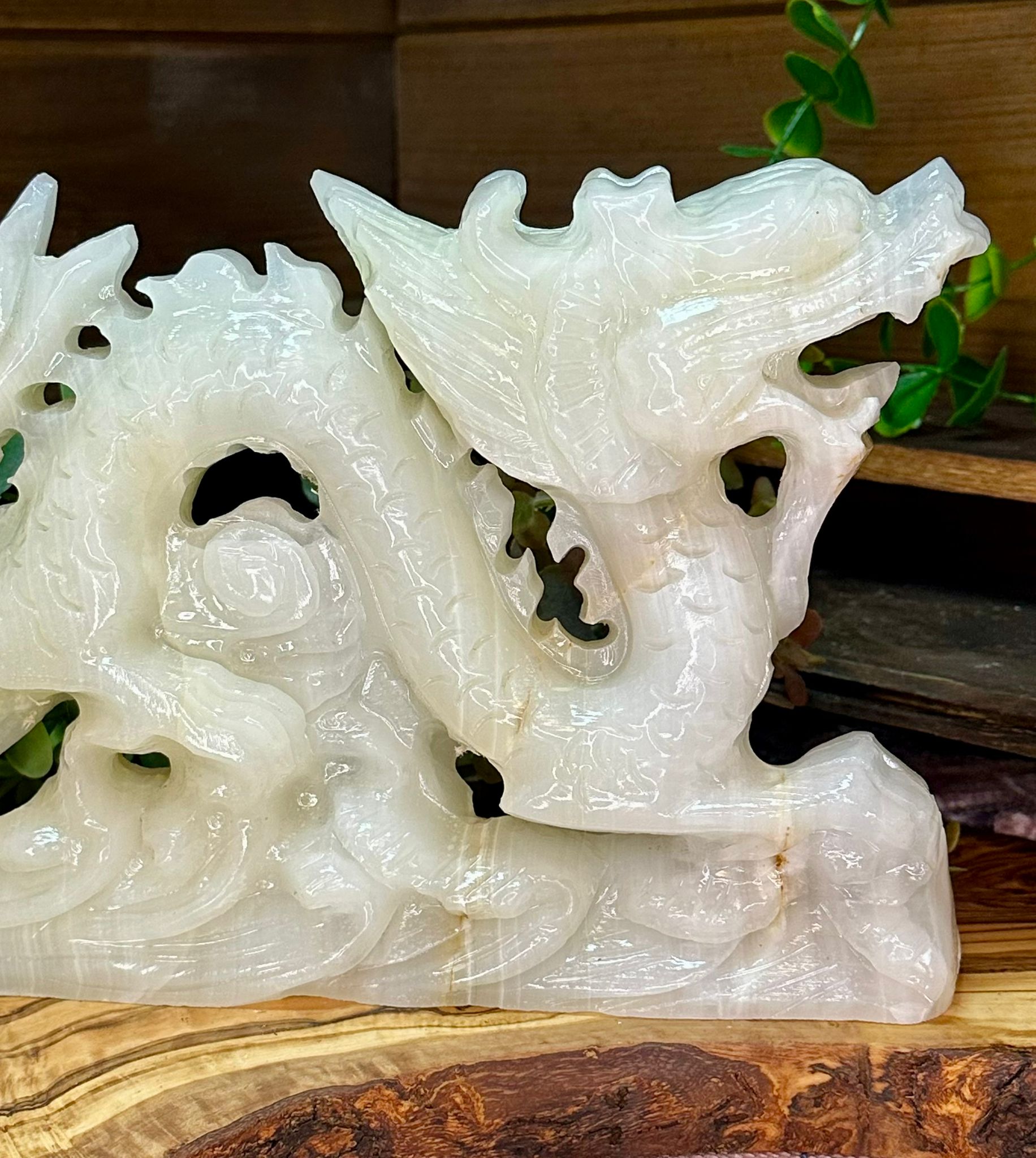 XL 2kg Afghanistan Jade Dragon Carving