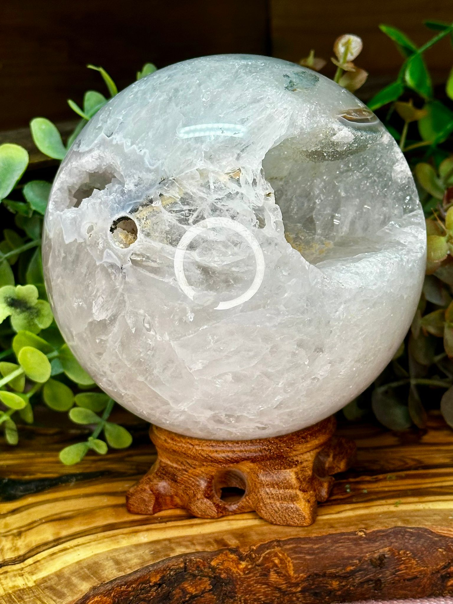 XL Druzy Agate & Quartz Sphere