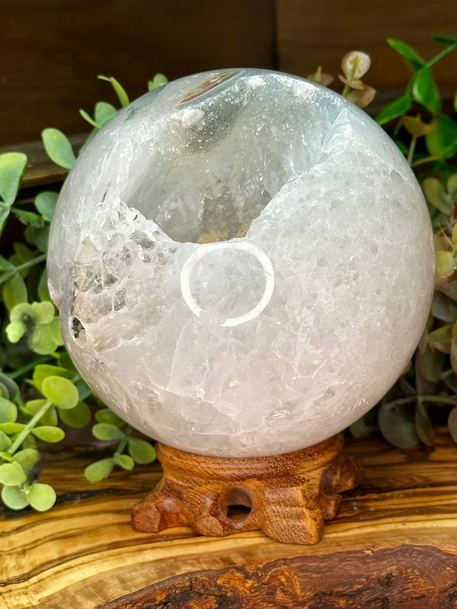 XL Druzy Agate & Quartz Sphere