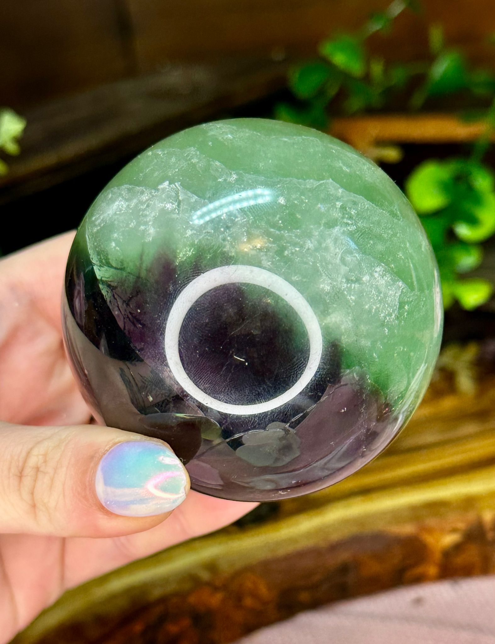 Large Rainbow Fluorite Sphere #5