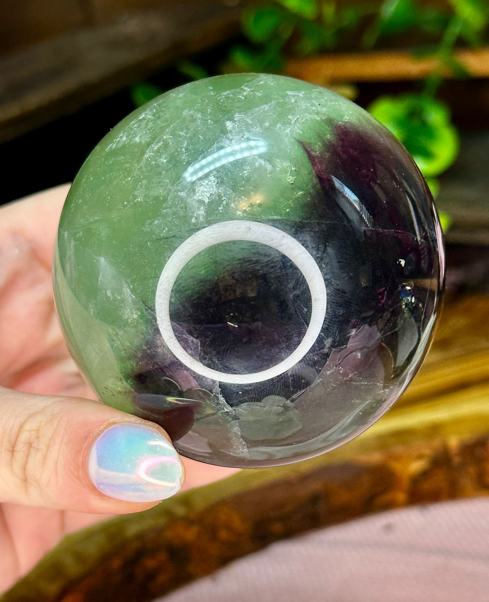 Large Rainbow Fluorite Sphere #5