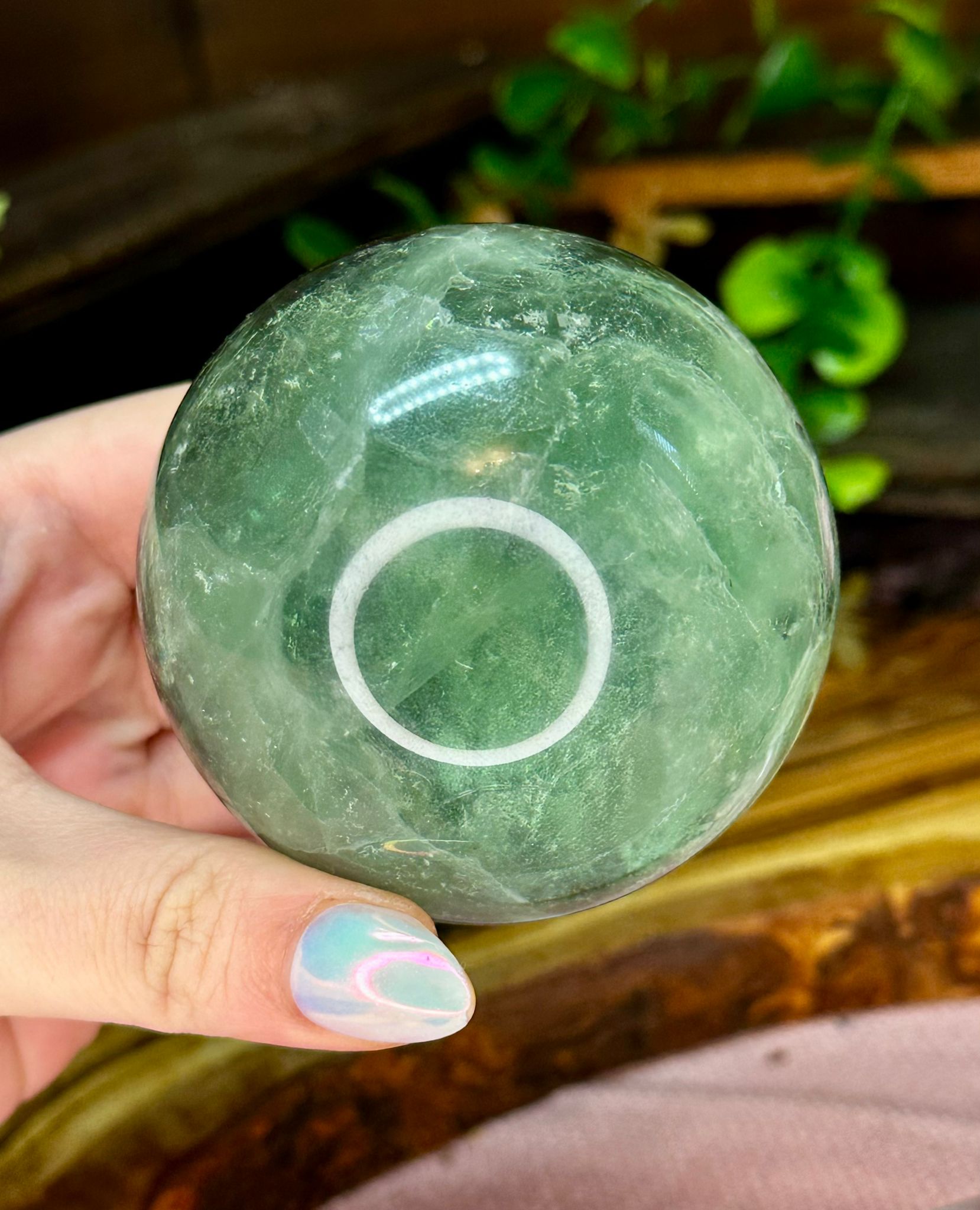 Large Rainbow Fluorite Sphere #5