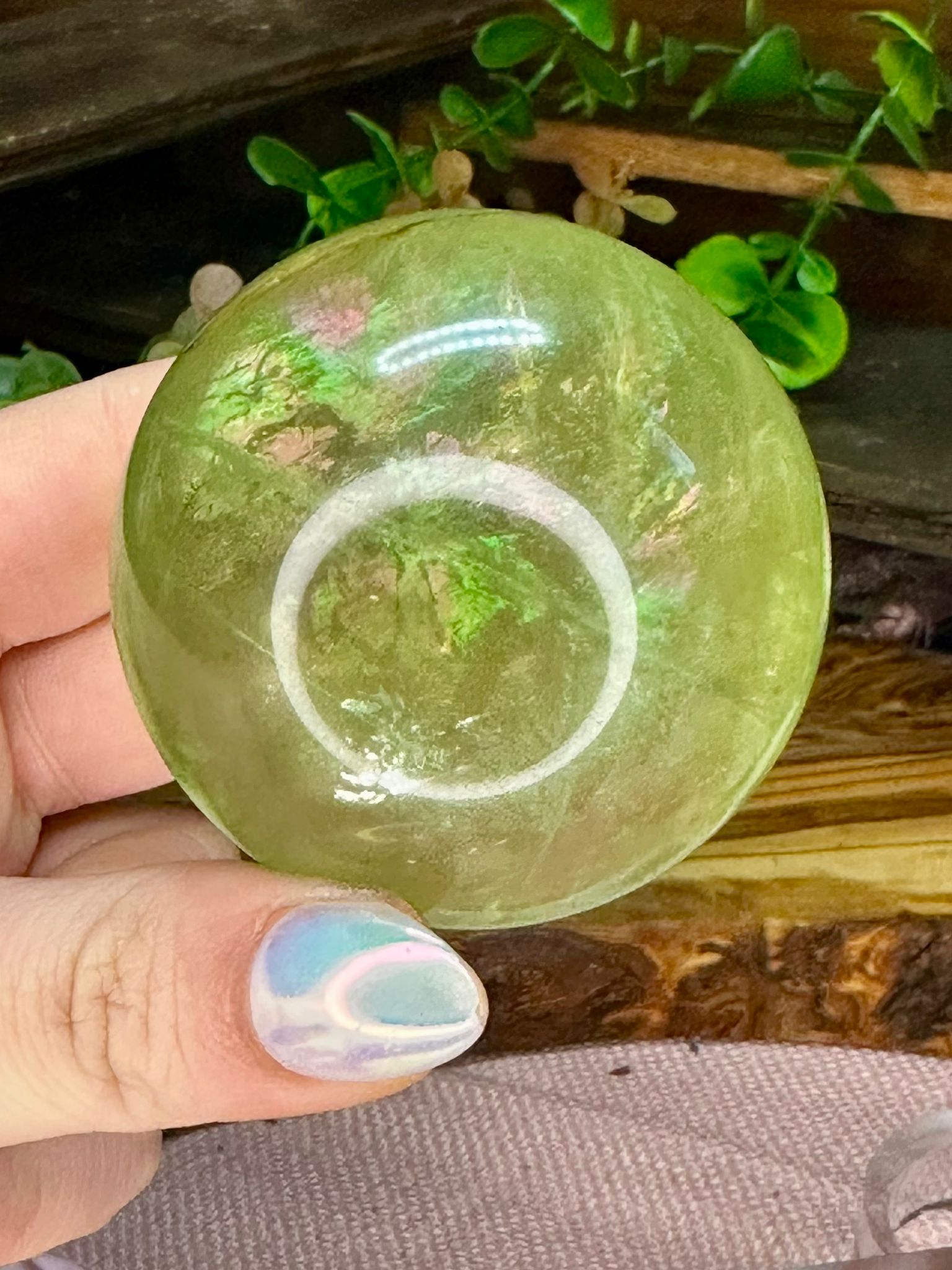 Apple Green Fluorite Sphere #1