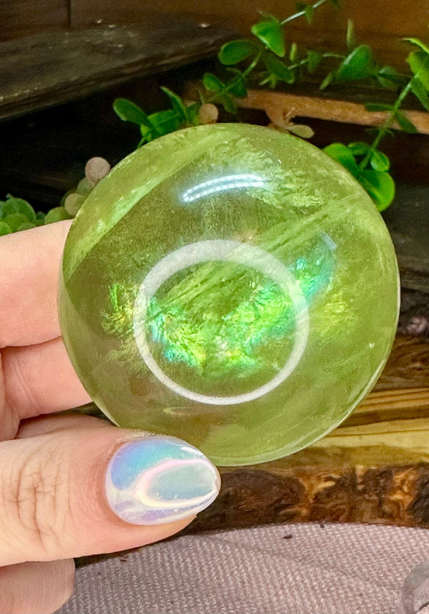 Apple Green Fluorite Sphere #1