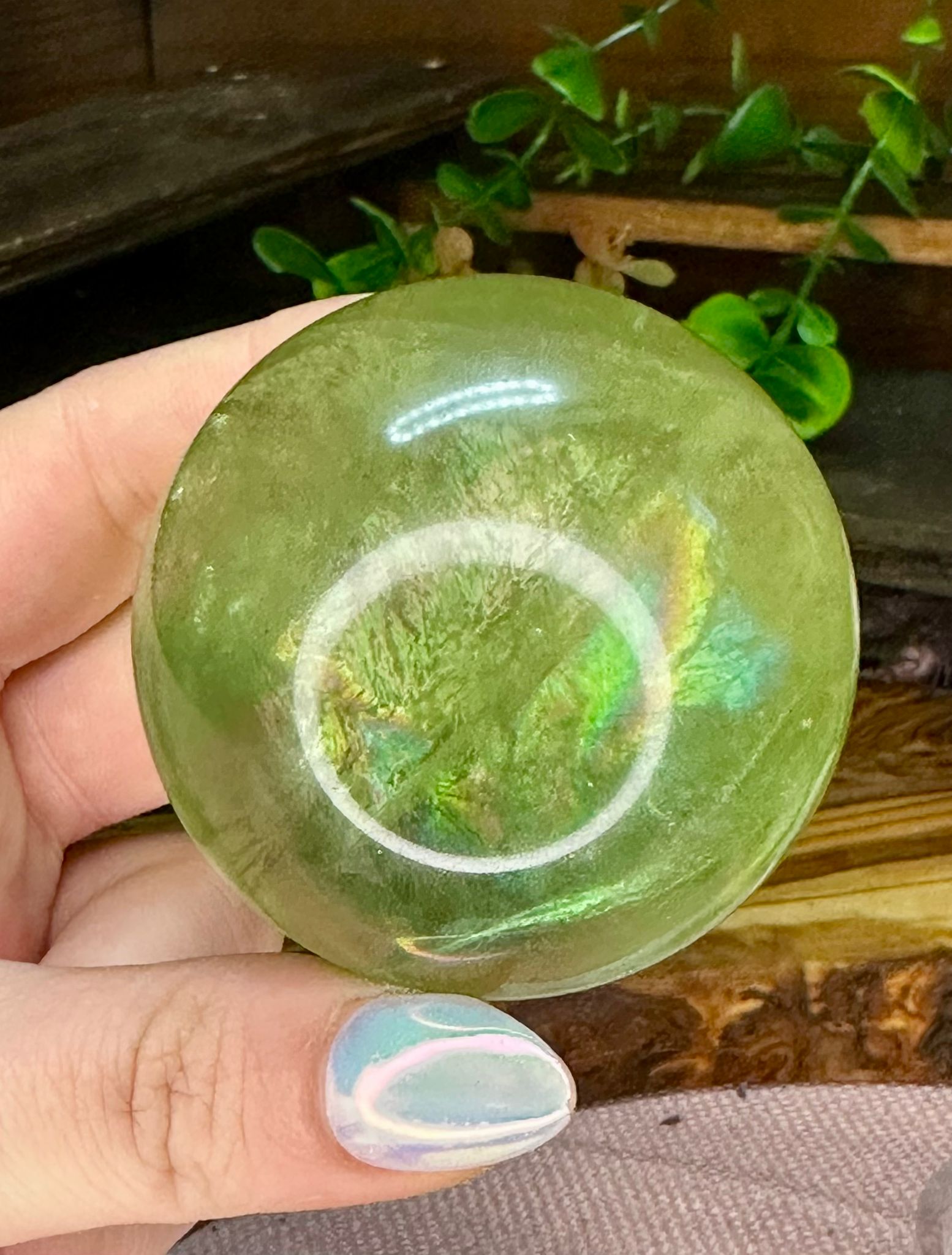 Apple Green Fluorite Sphere #1
