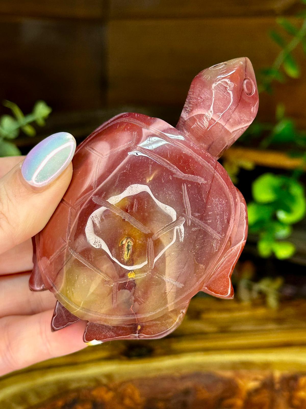 Mookaite Jasper Turtle Carving