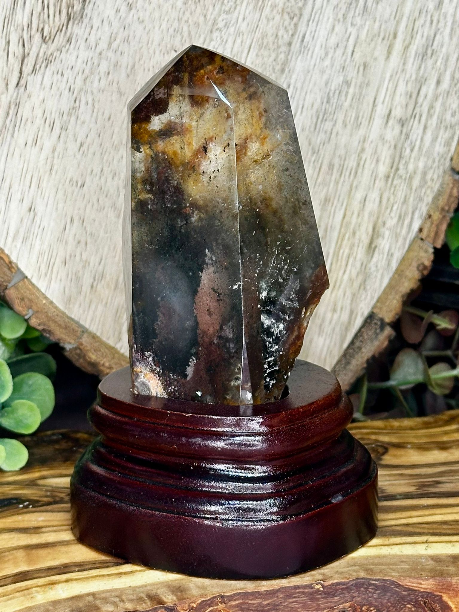 Garden Quartz Point on Stand