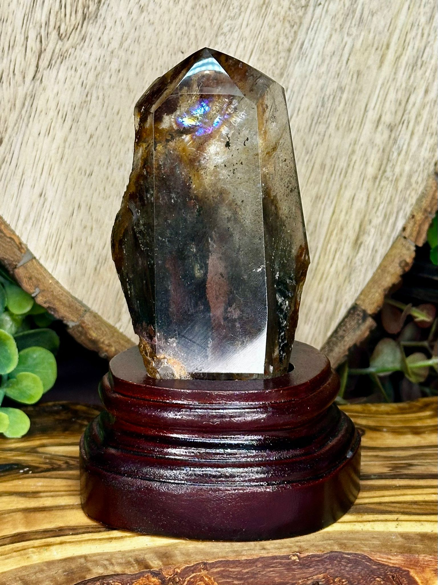 Garden Quartz Point on Stand