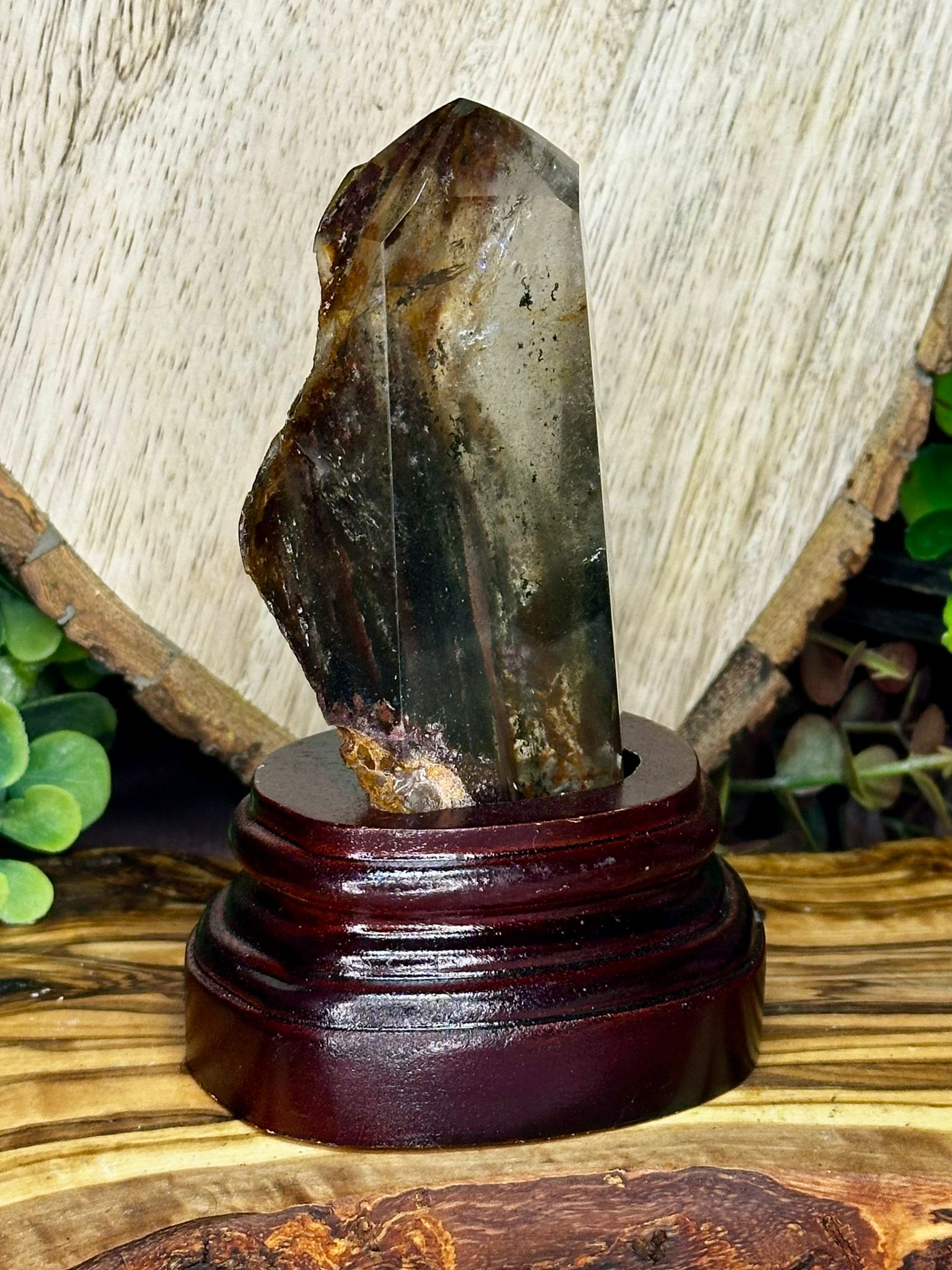 Garden Quartz Point on Stand