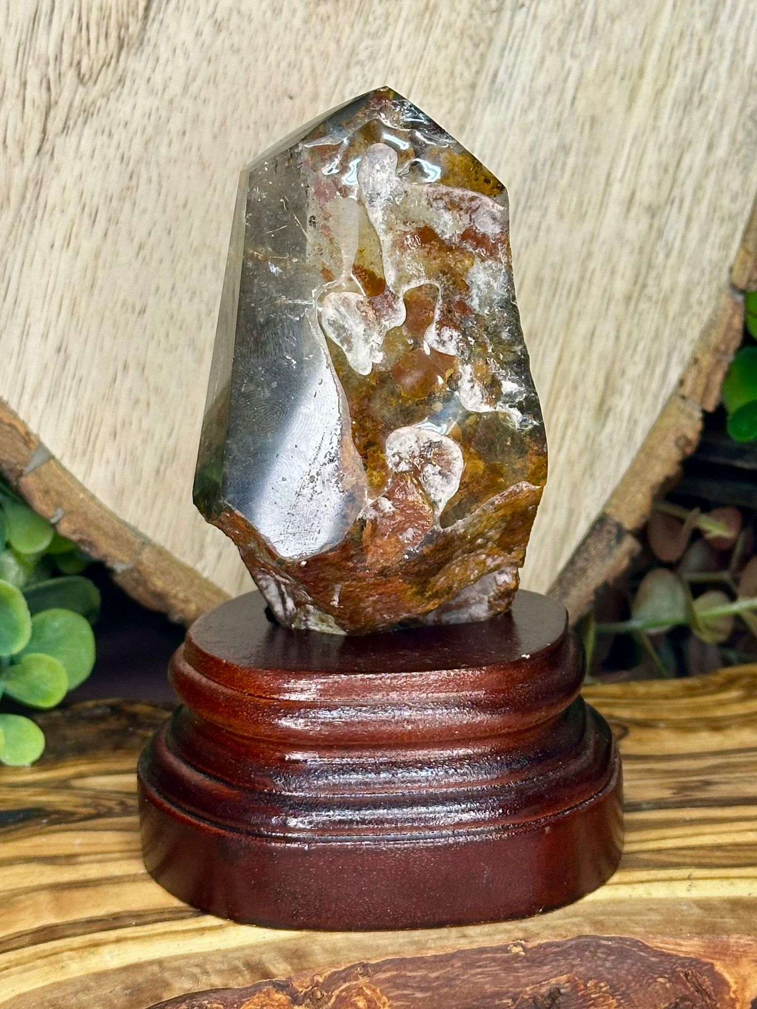 Garden Quartz Point on Stand