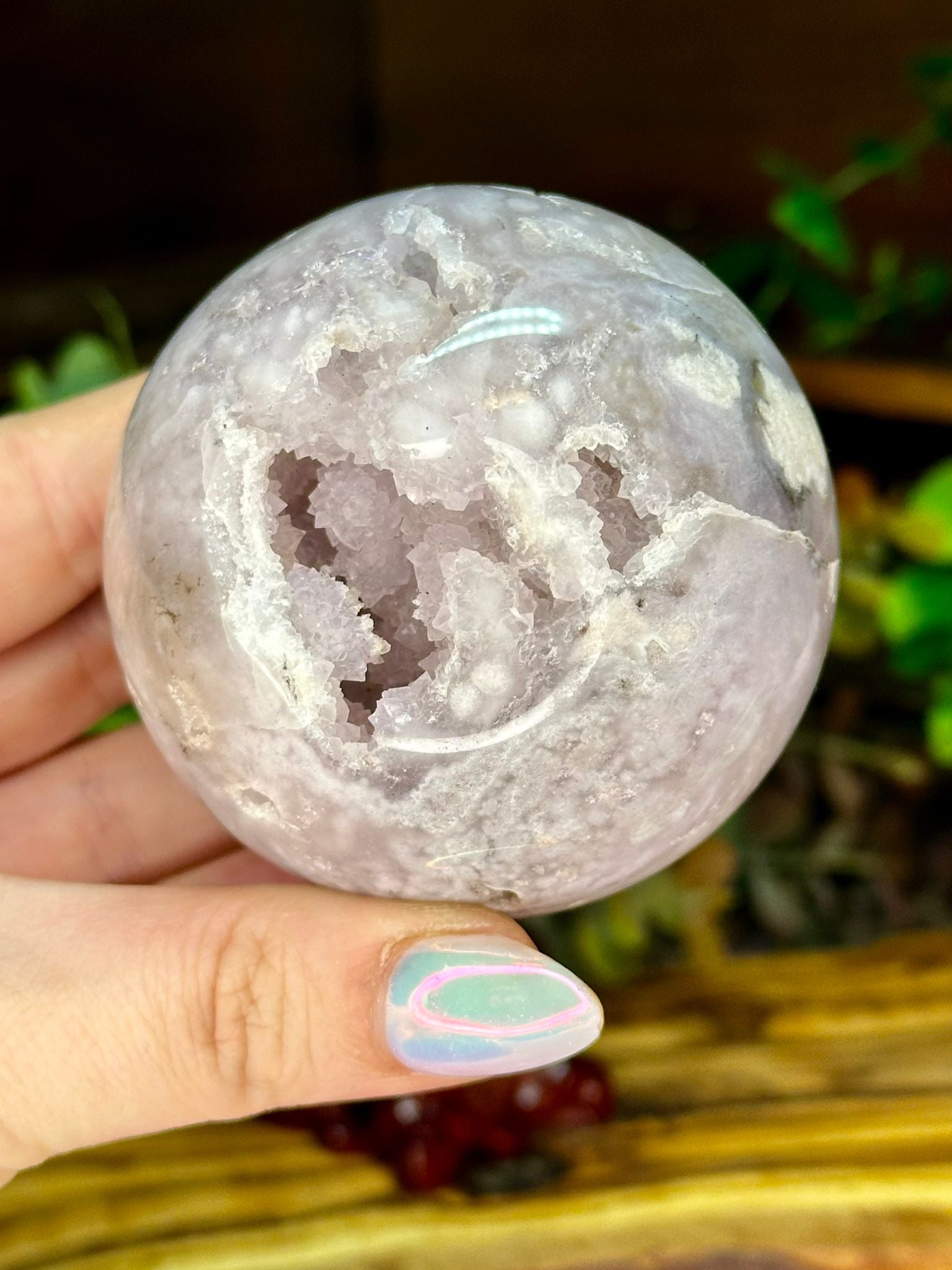 Pink Amethyst Druzy Sphere