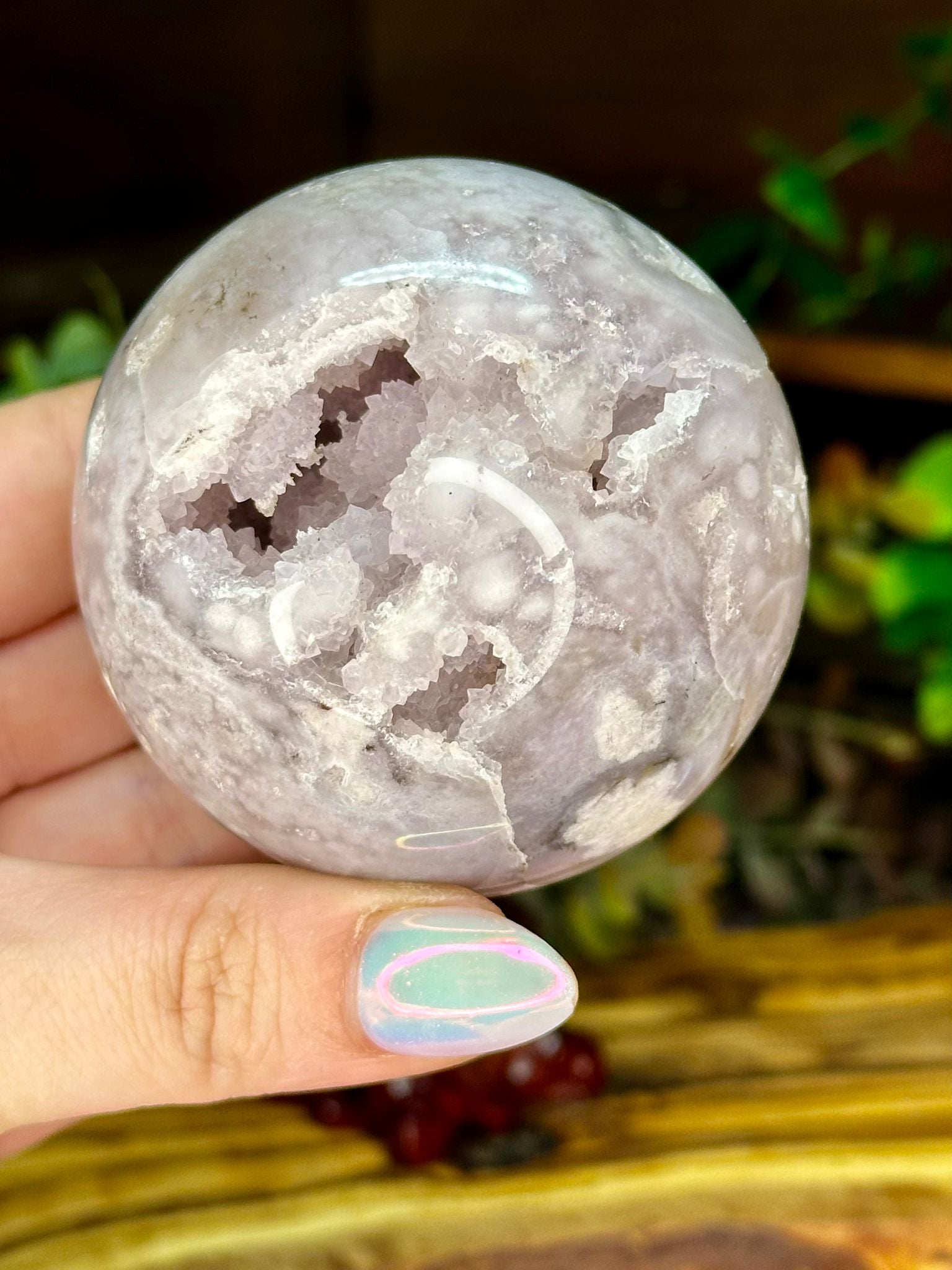 Pink Amethyst Druzy Sphere