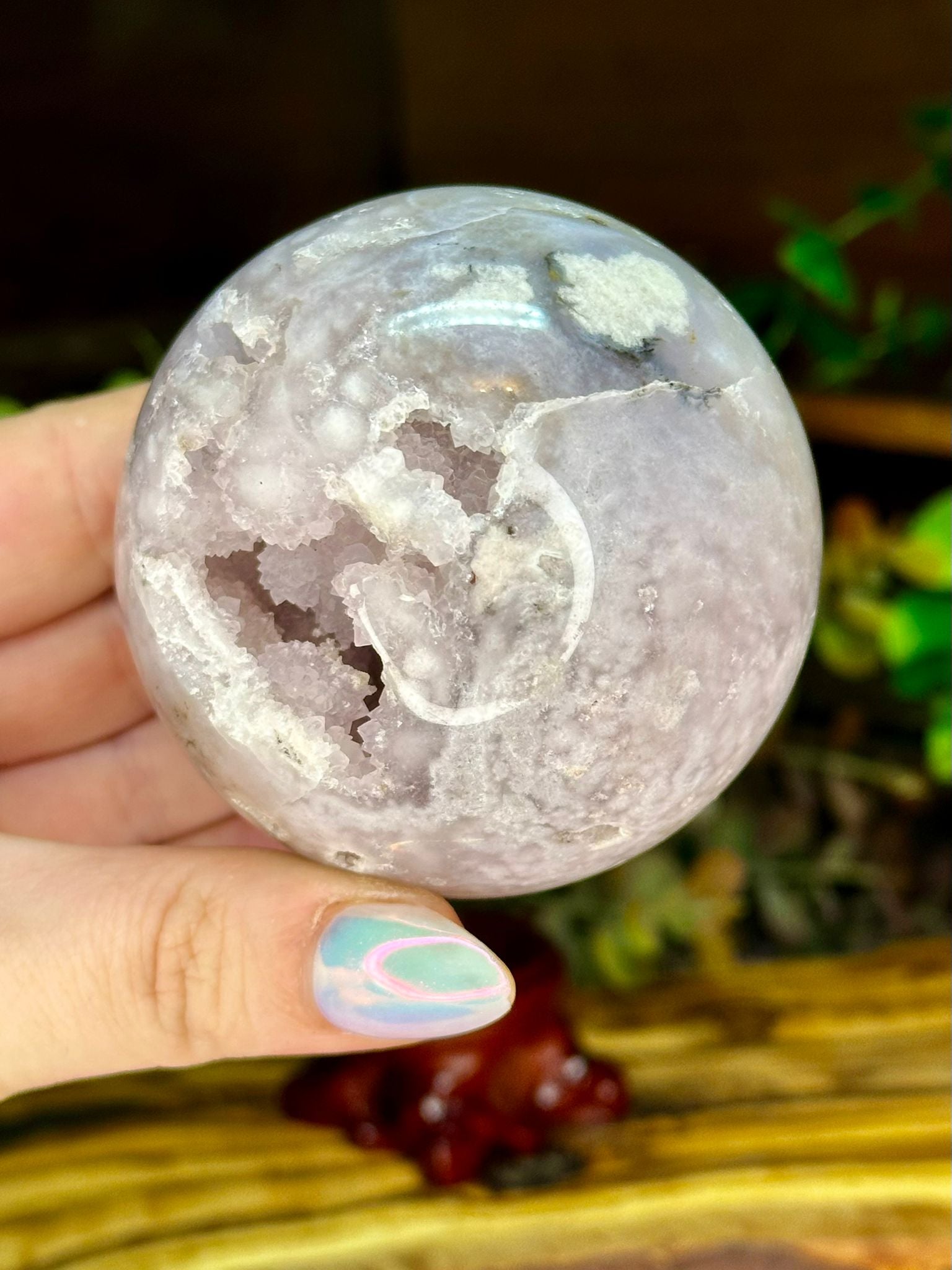 Pink Amethyst Druzy Sphere