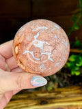 Pink Agate Druzy Sphere