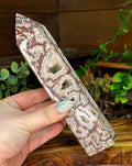 Large Mexican Lace Agate Druzy Tower