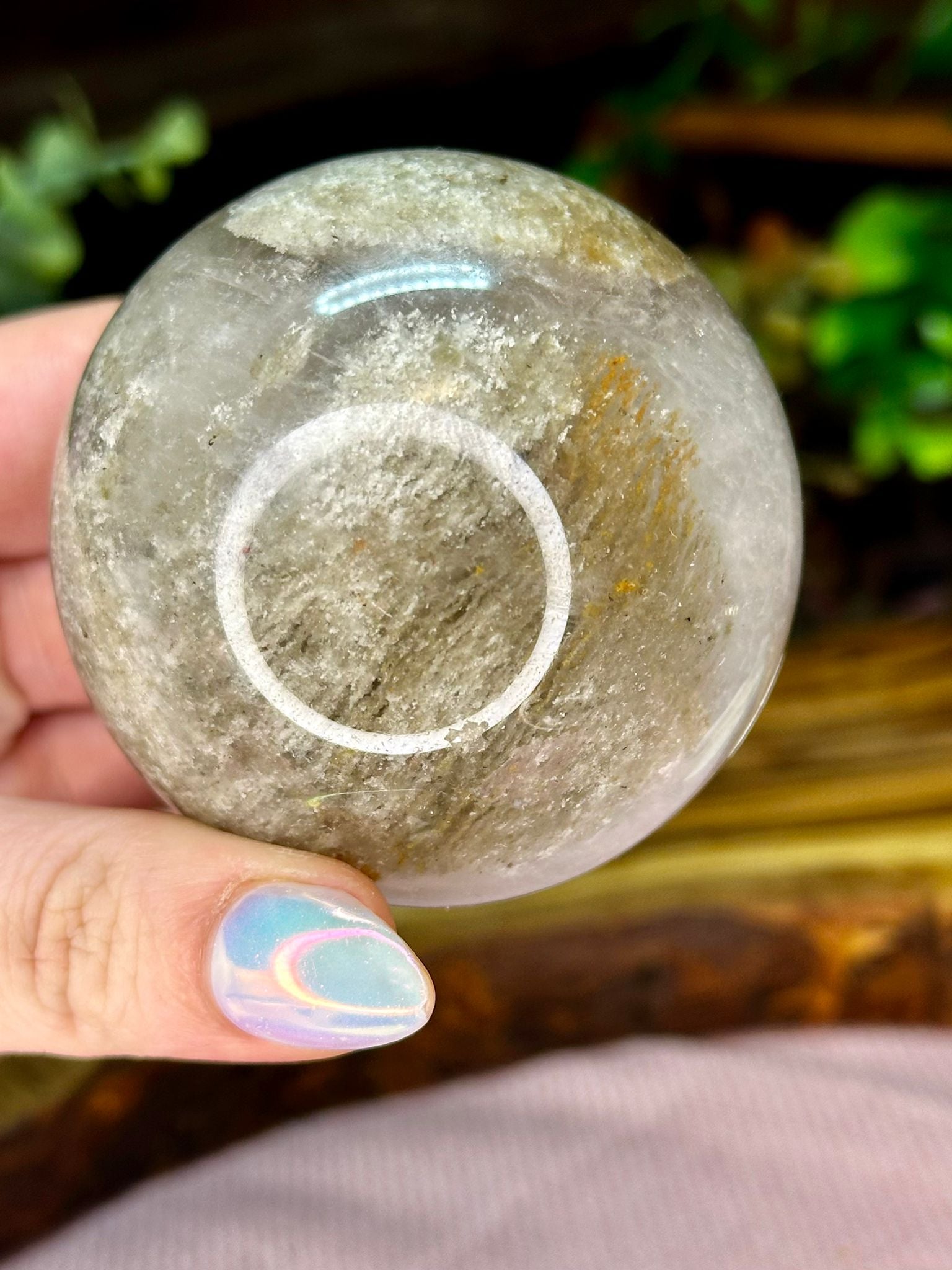 Thousand Layer Garden Quartz Sphere