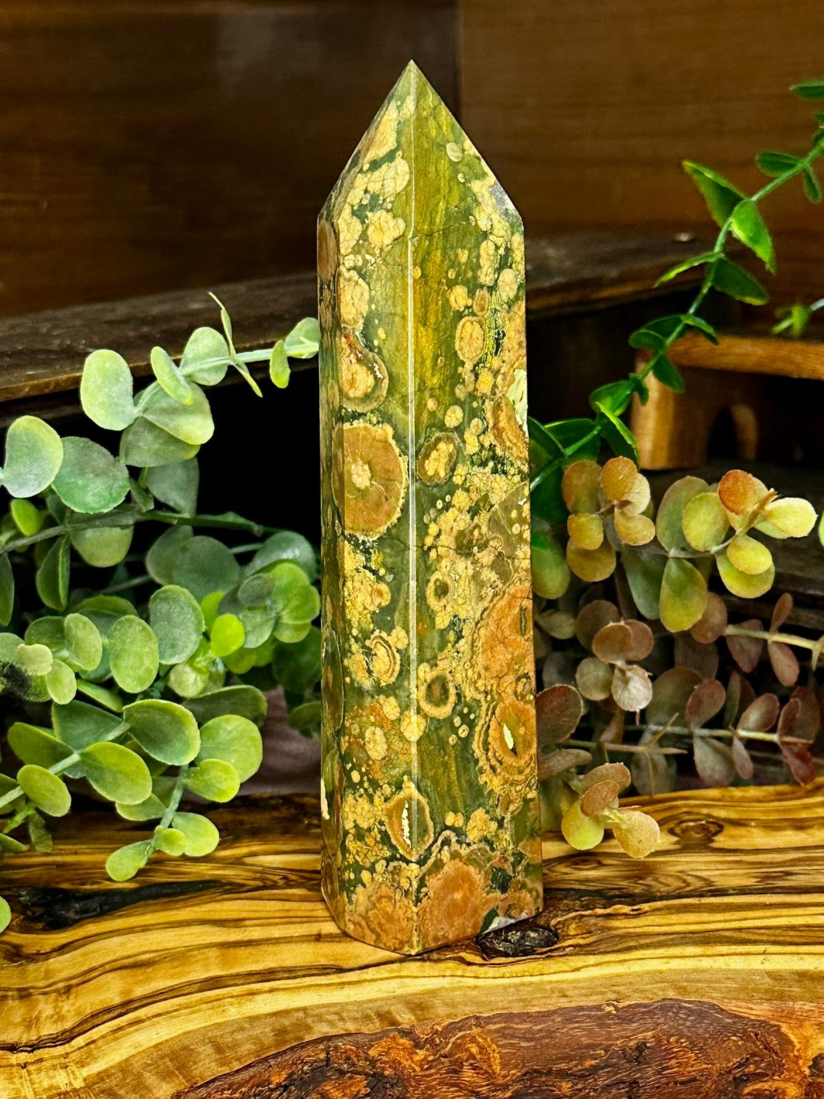 Large Rainforest Jasper Tower (Rhyolite)