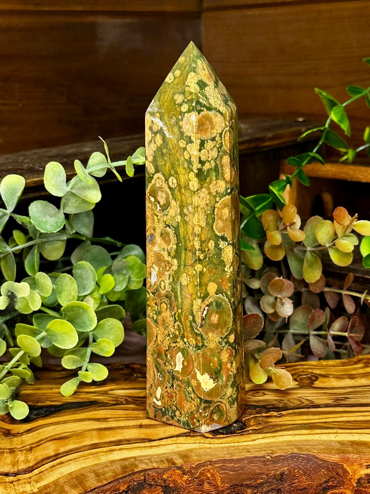 Large Rainforest Jasper Tower (Rhyolite)