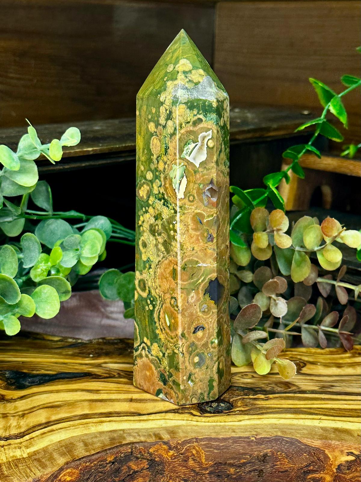 Large Rainforest Jasper Tower (Rhyolite)