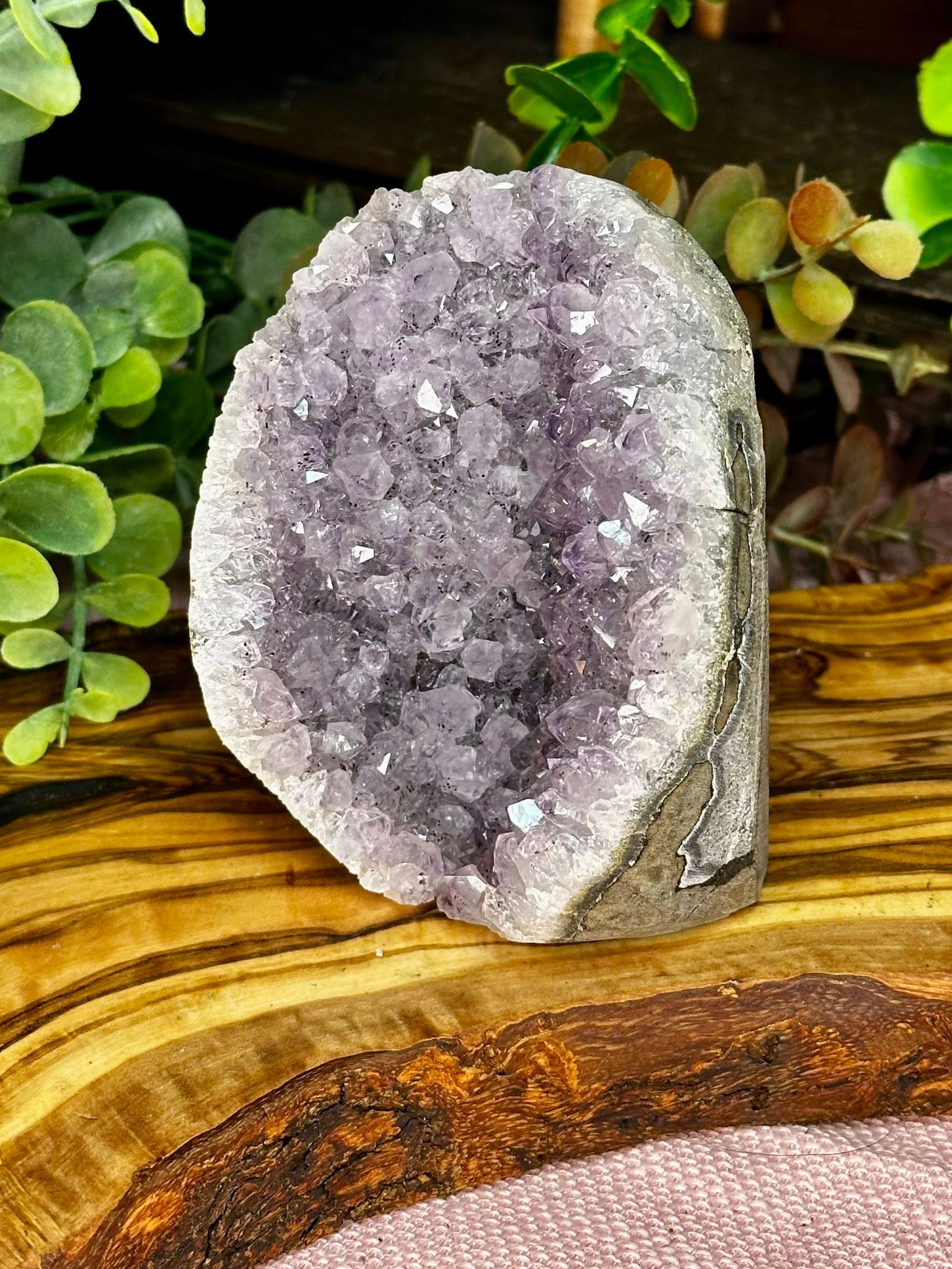 Brazil Amethyst Druzy Cut Base