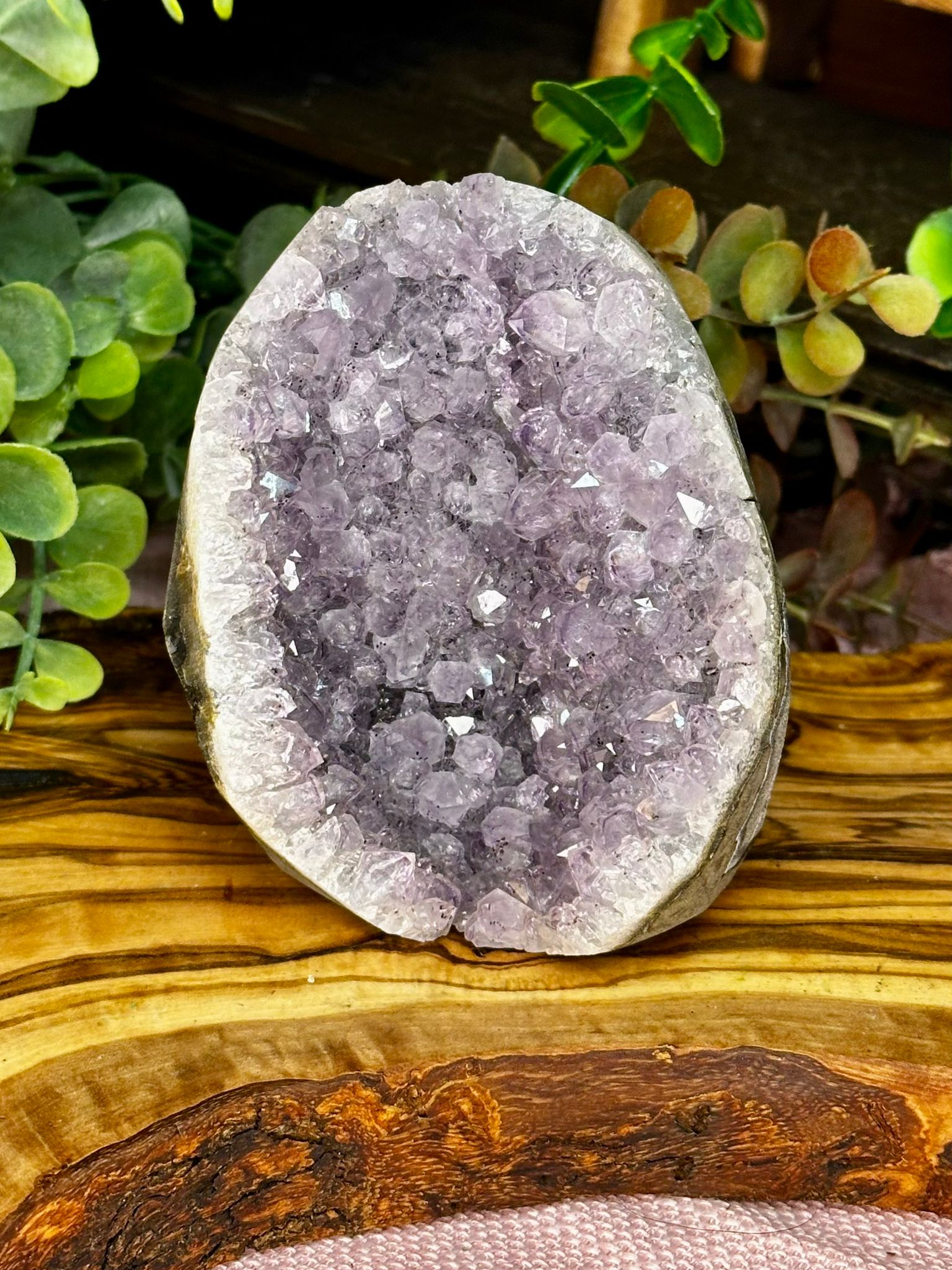 Brazil Amethyst Druzy Cut Base