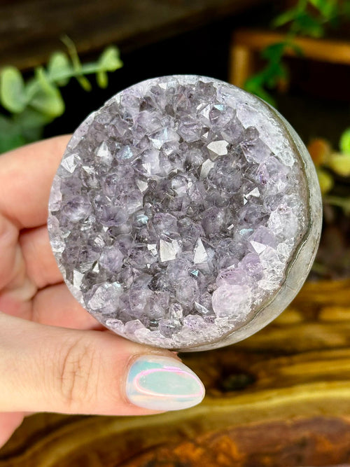 Brazil amethyst druzy sphere #1