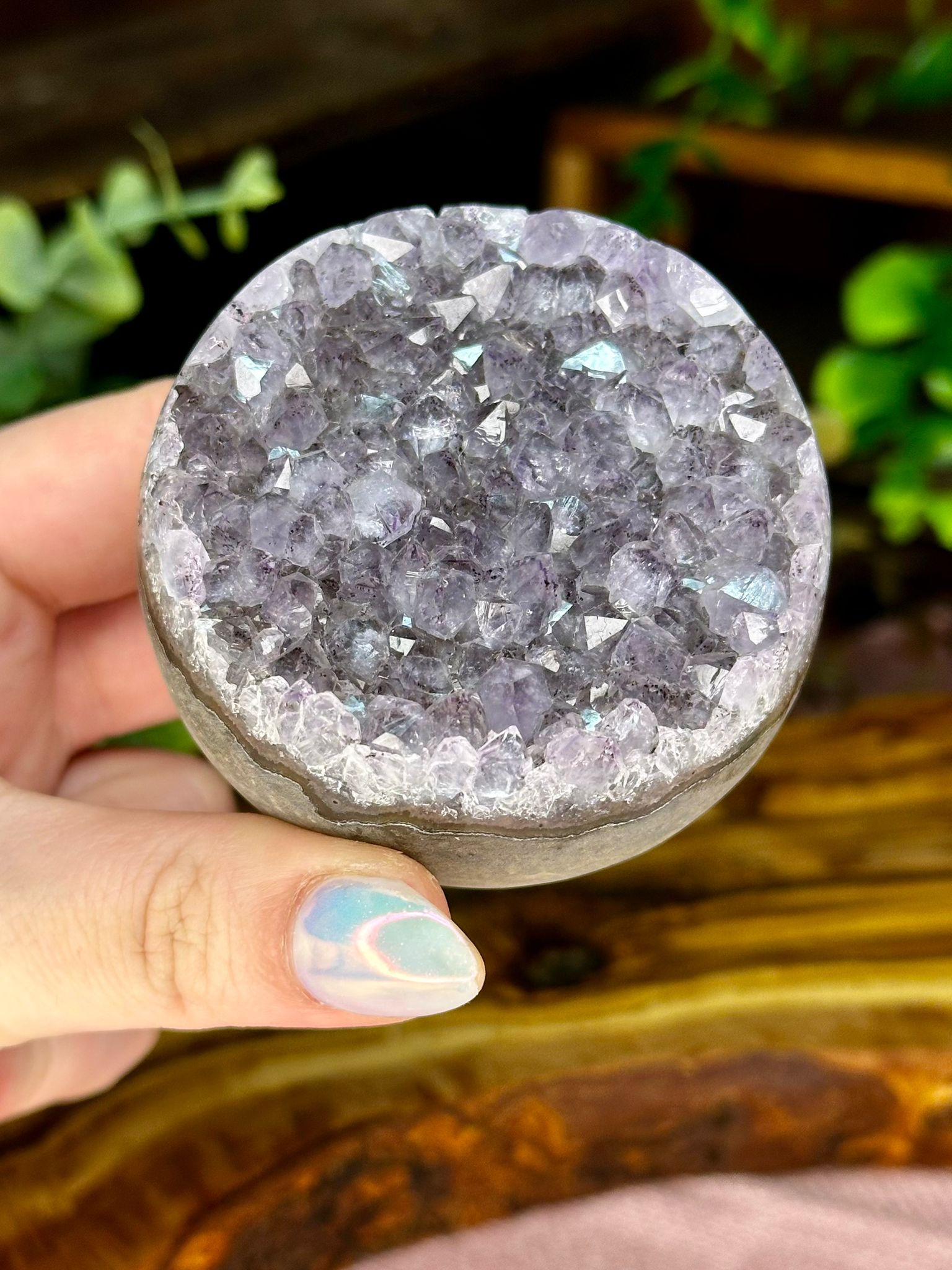 Brazil amethyst druzy sphere #1
