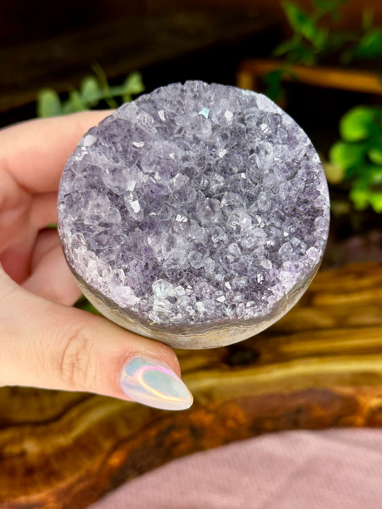 Brazil amethyst druzy sphere #2