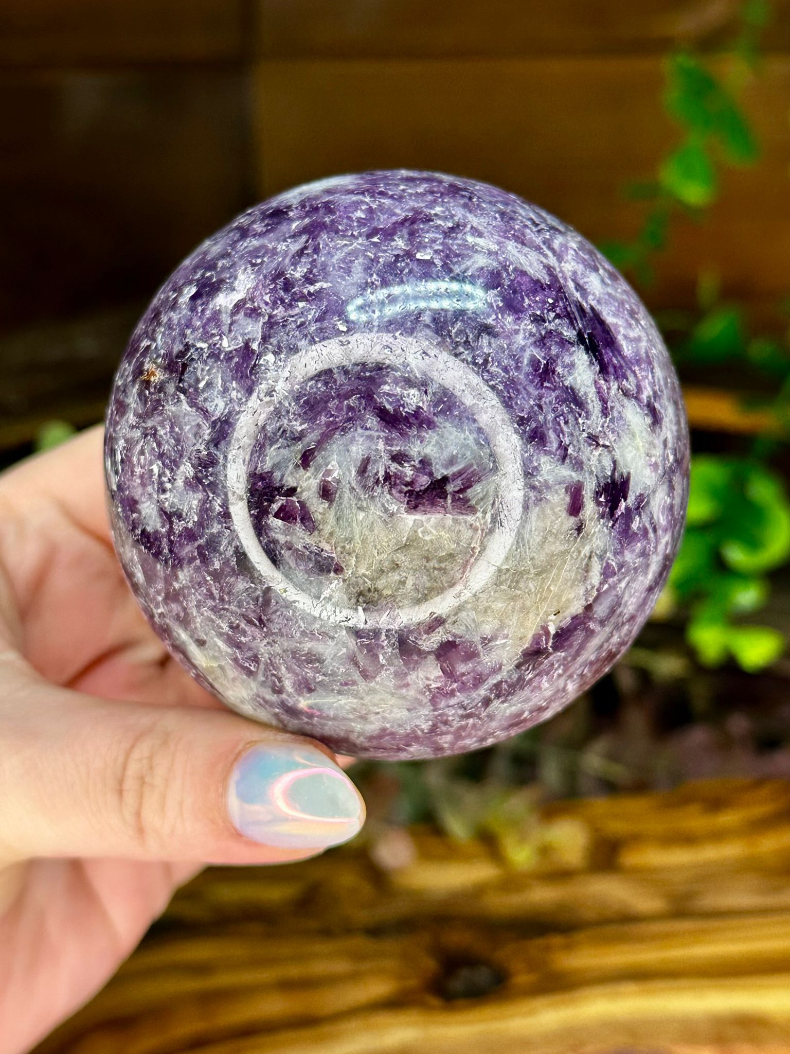 Large Lepidolite Sphere
