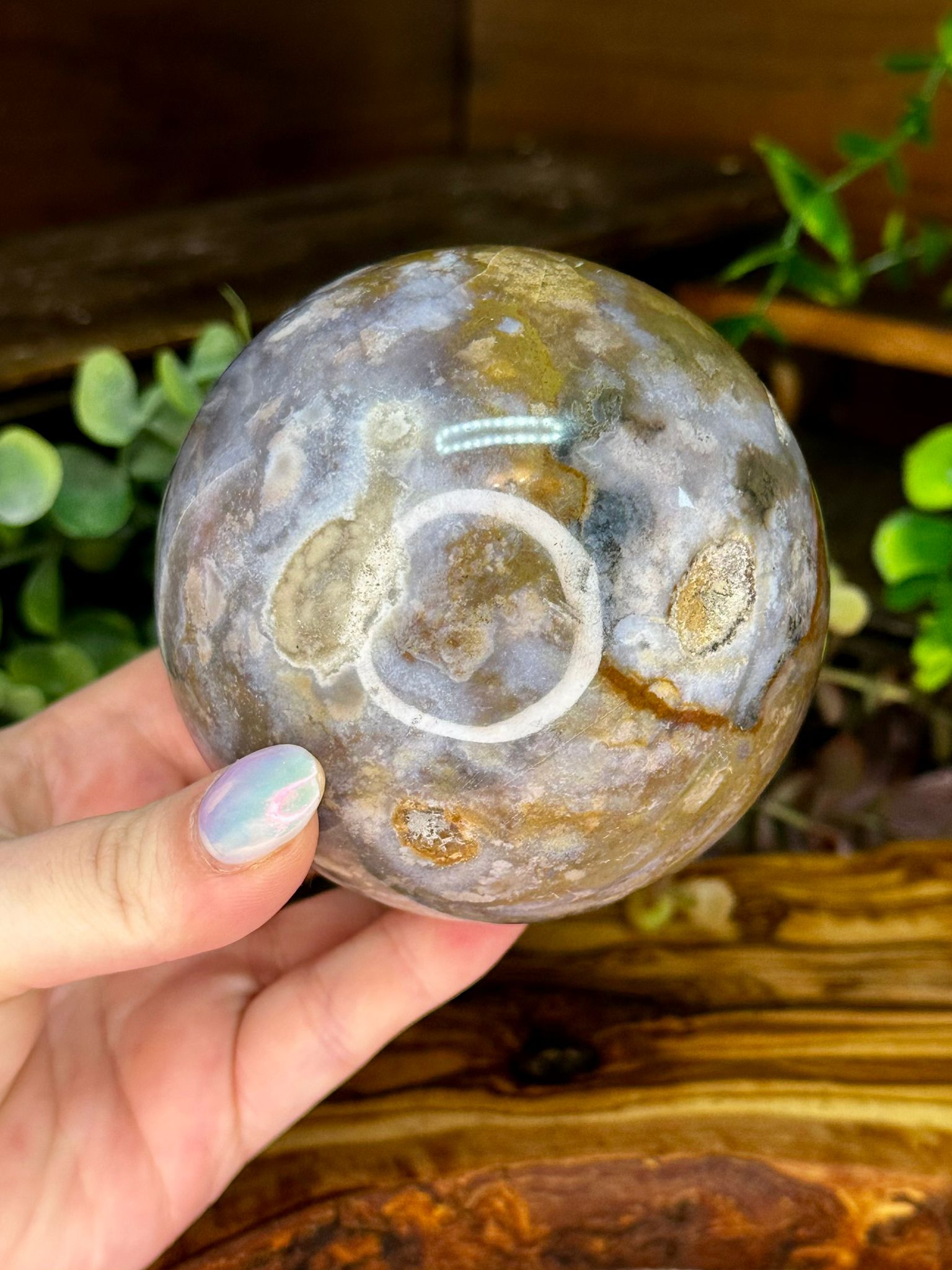 Large Ocean Jasper Sphere