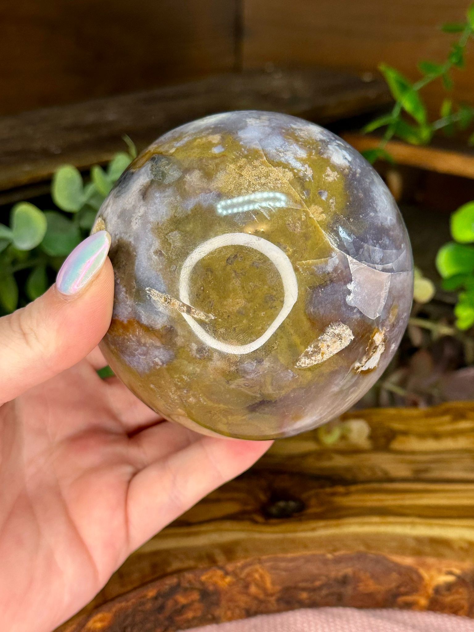 Large Ocean Jasper Sphere