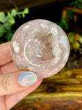 Pink Amethyst Flower Agate Druzy Sphere