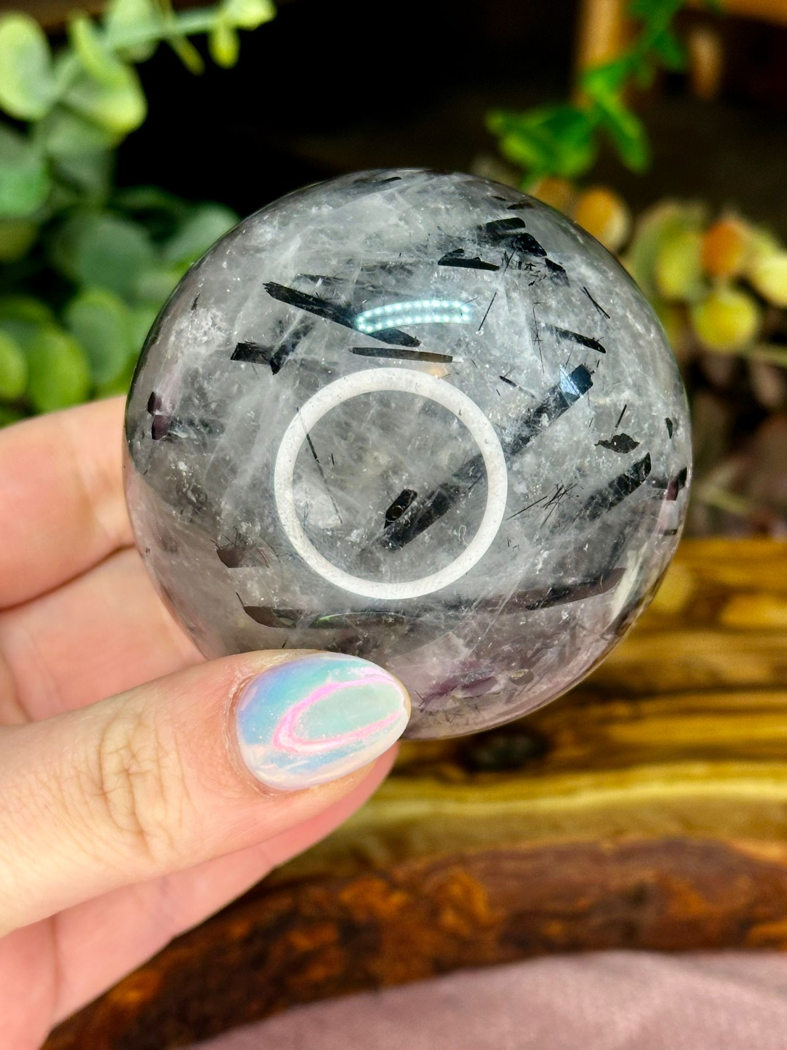 Black Tourmaline In Quartz Sphere 6.2cm
