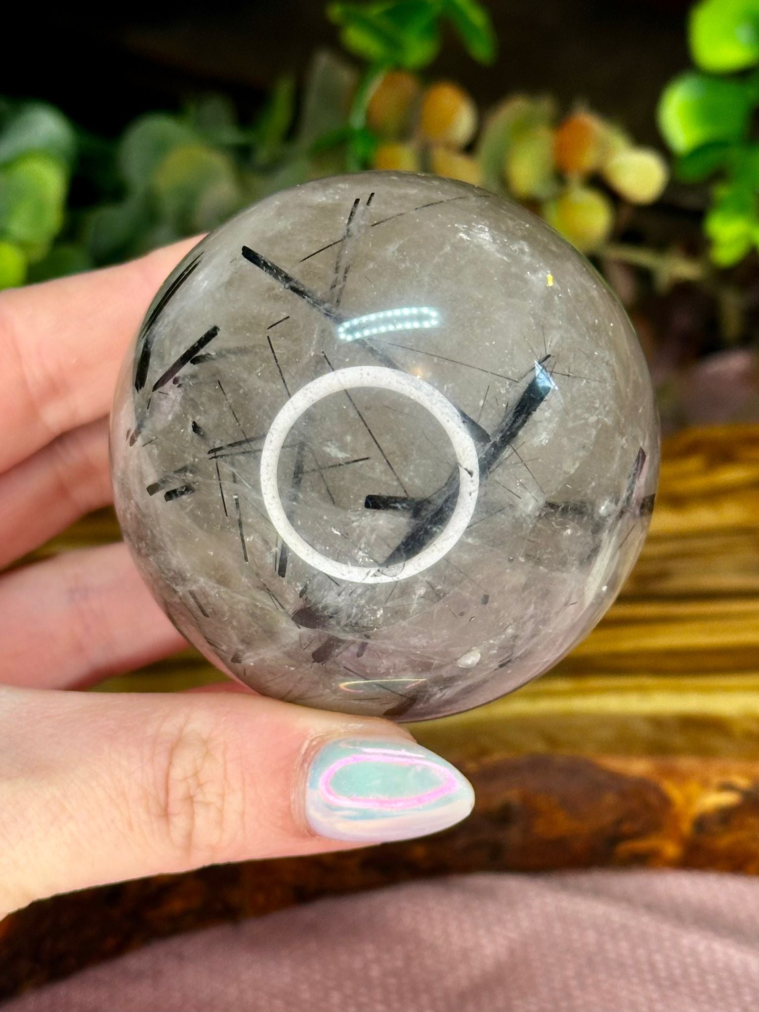 Black Tourmaline In Quartz Sphere 6cm