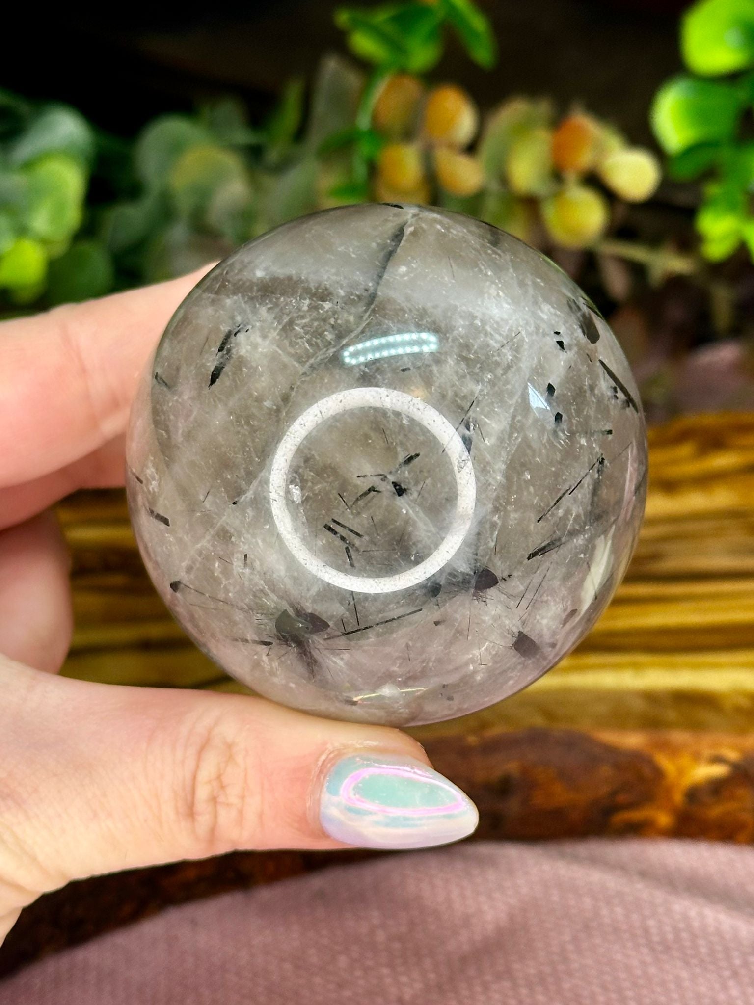 Black Tourmaline In Quartz Sphere 6cm