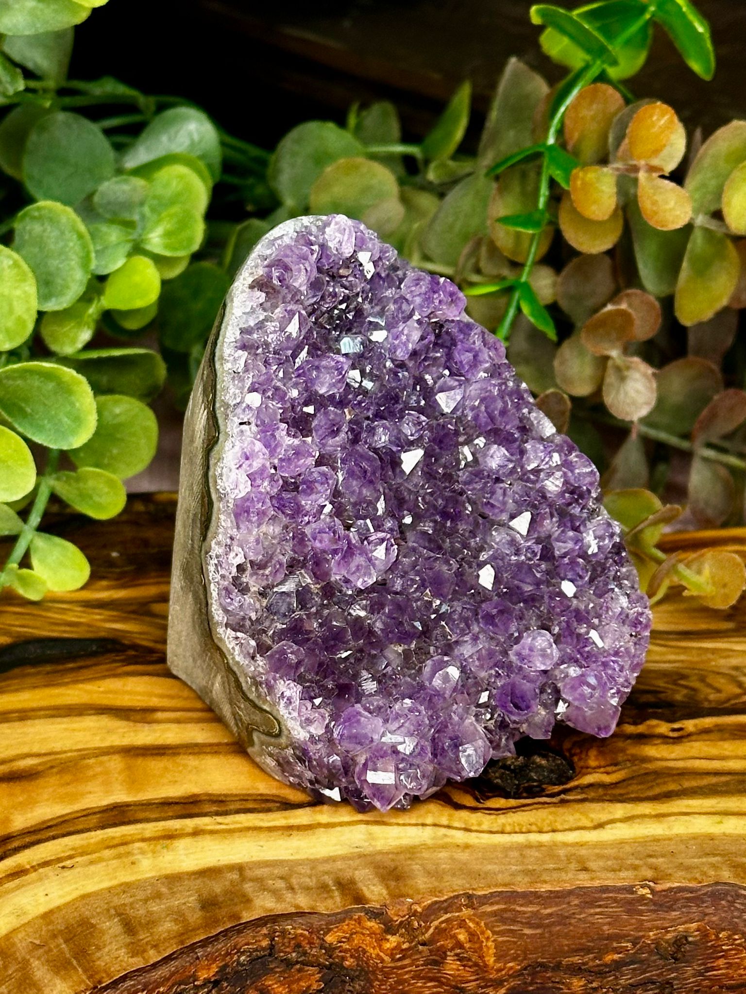 Amethyst Brazilian Druzy Cut Base