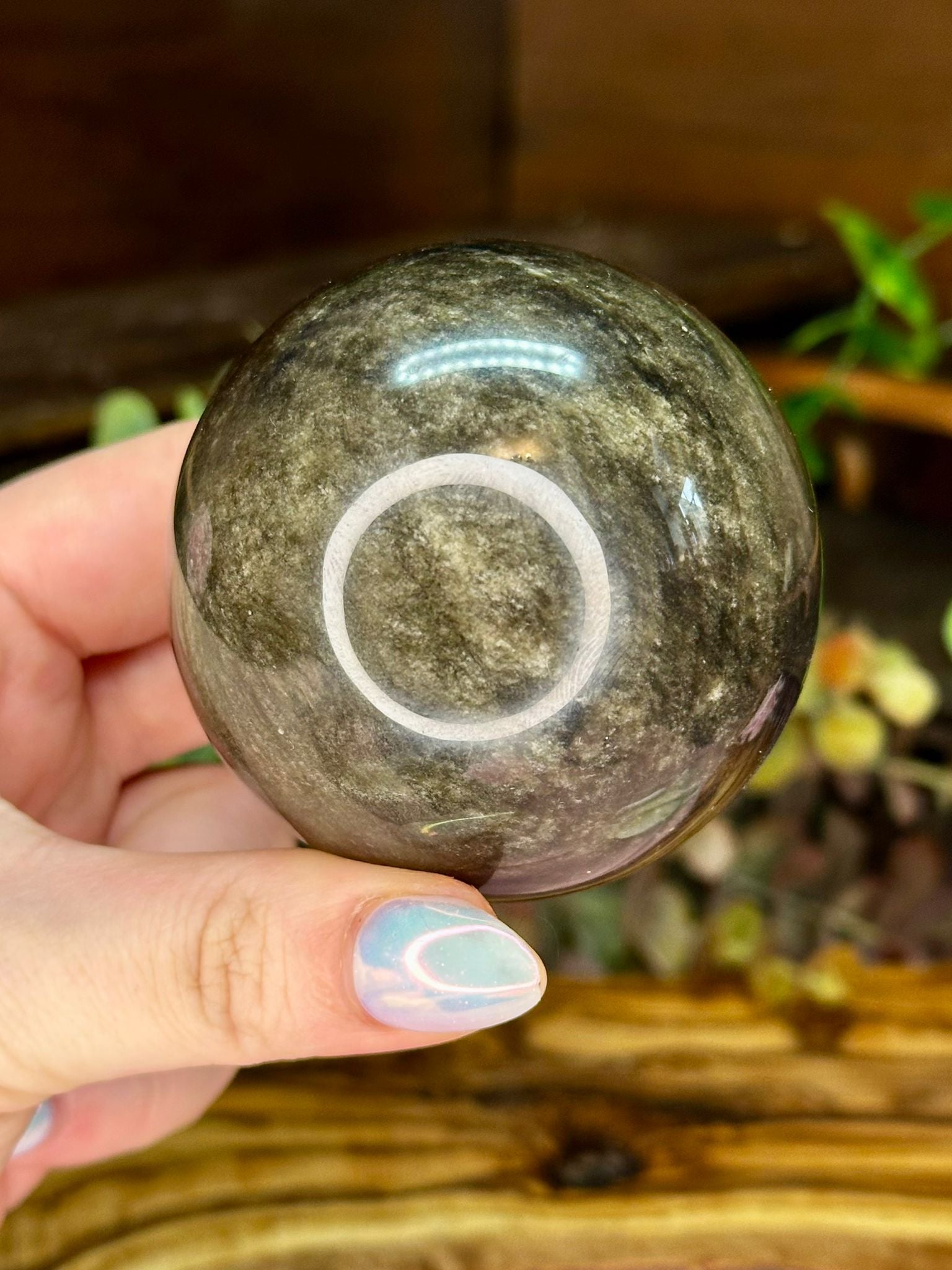 Gold Sheen Obsidian Sphere