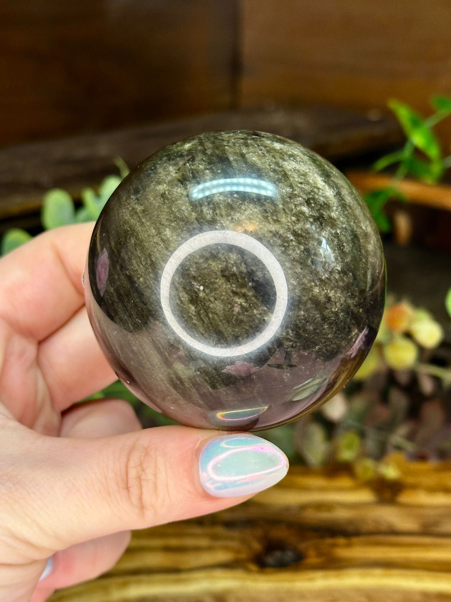 Gold Sheen Obsidian Sphere