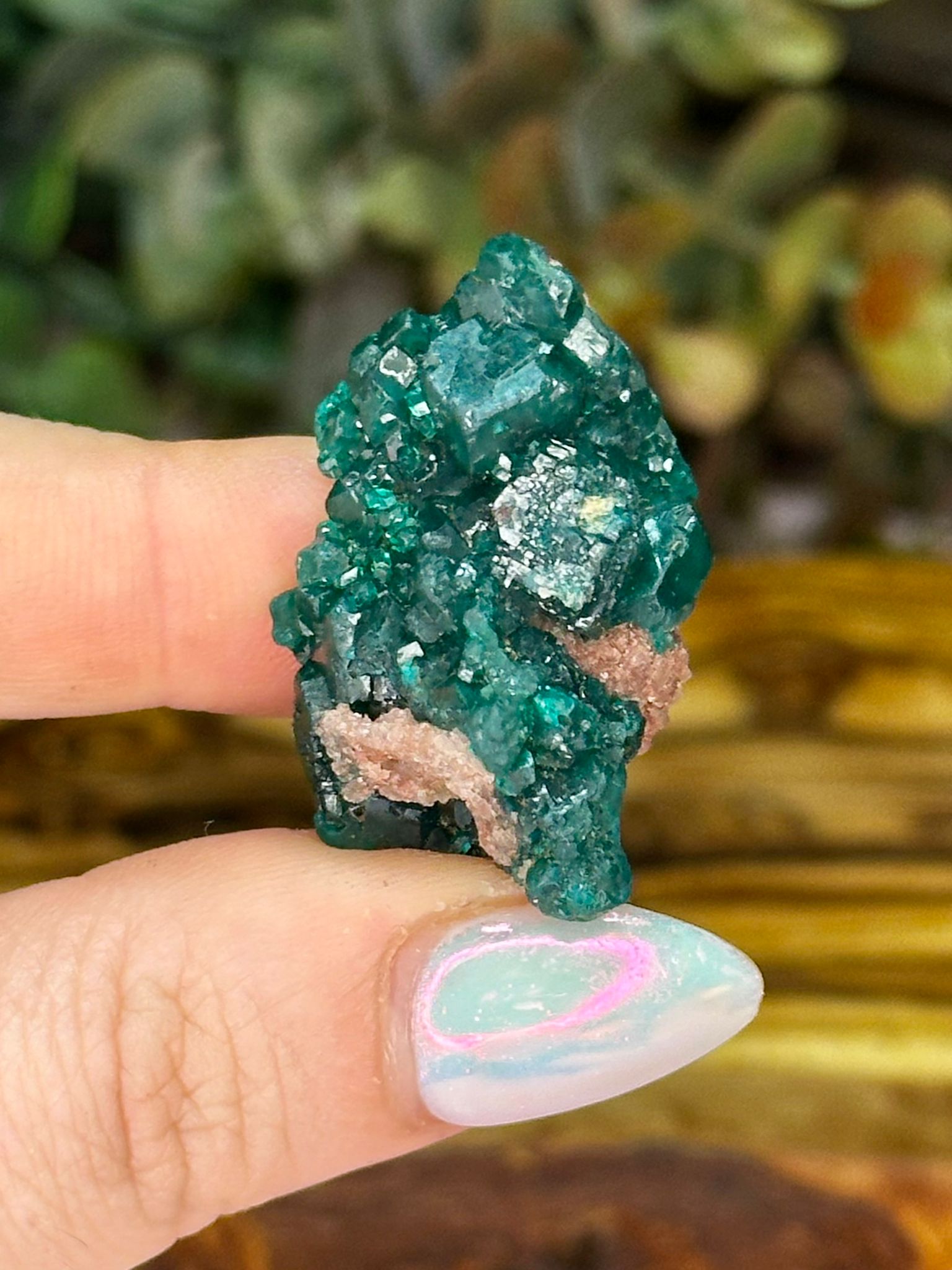Dioptase with Malachite