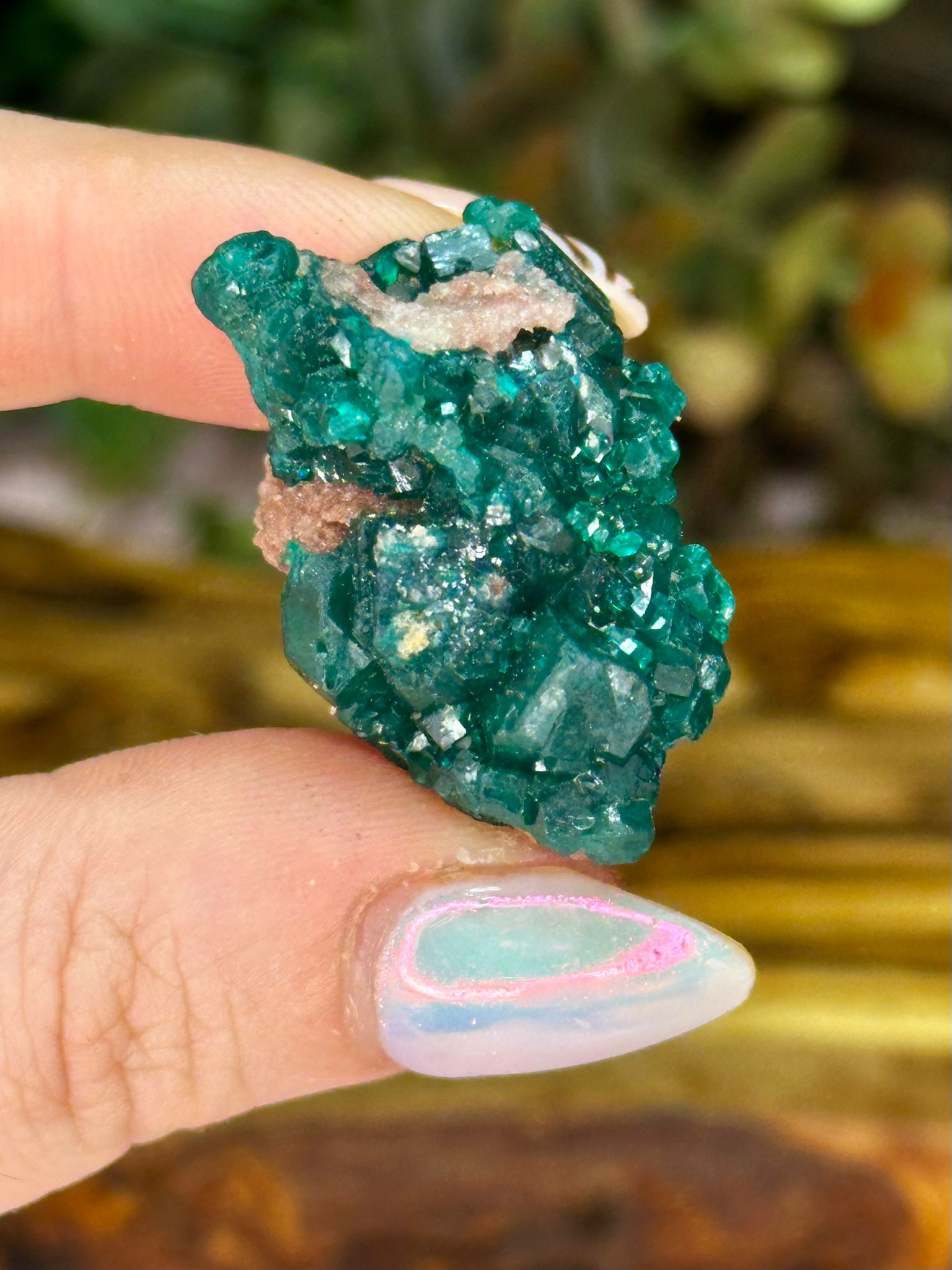 Dioptase with Malachite