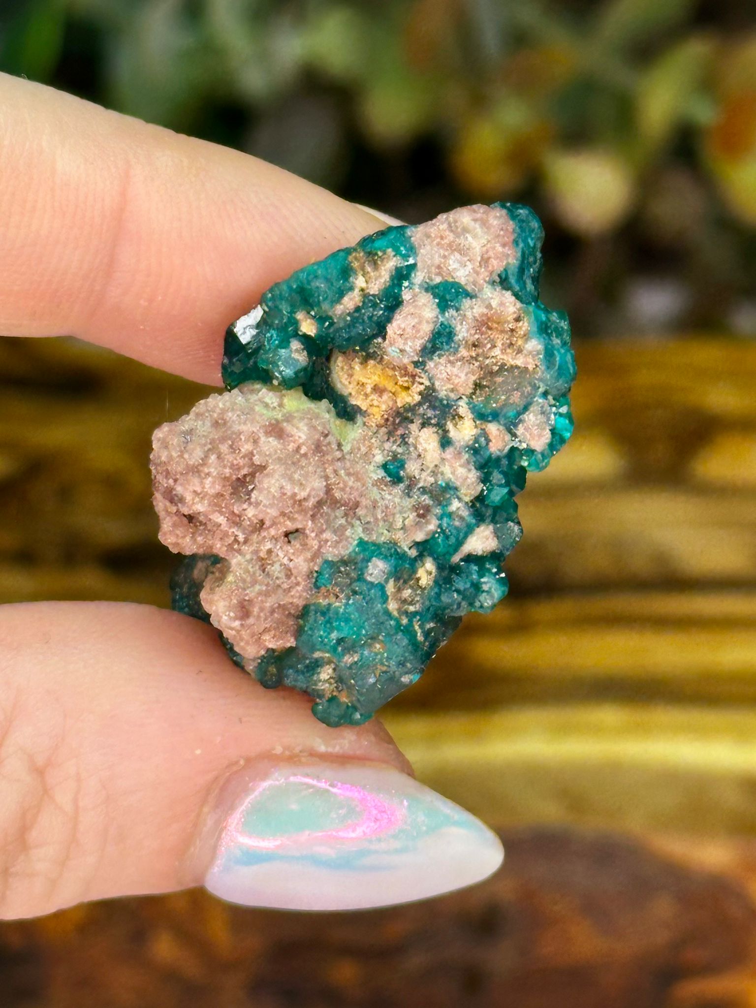 Dioptase with Malachite
