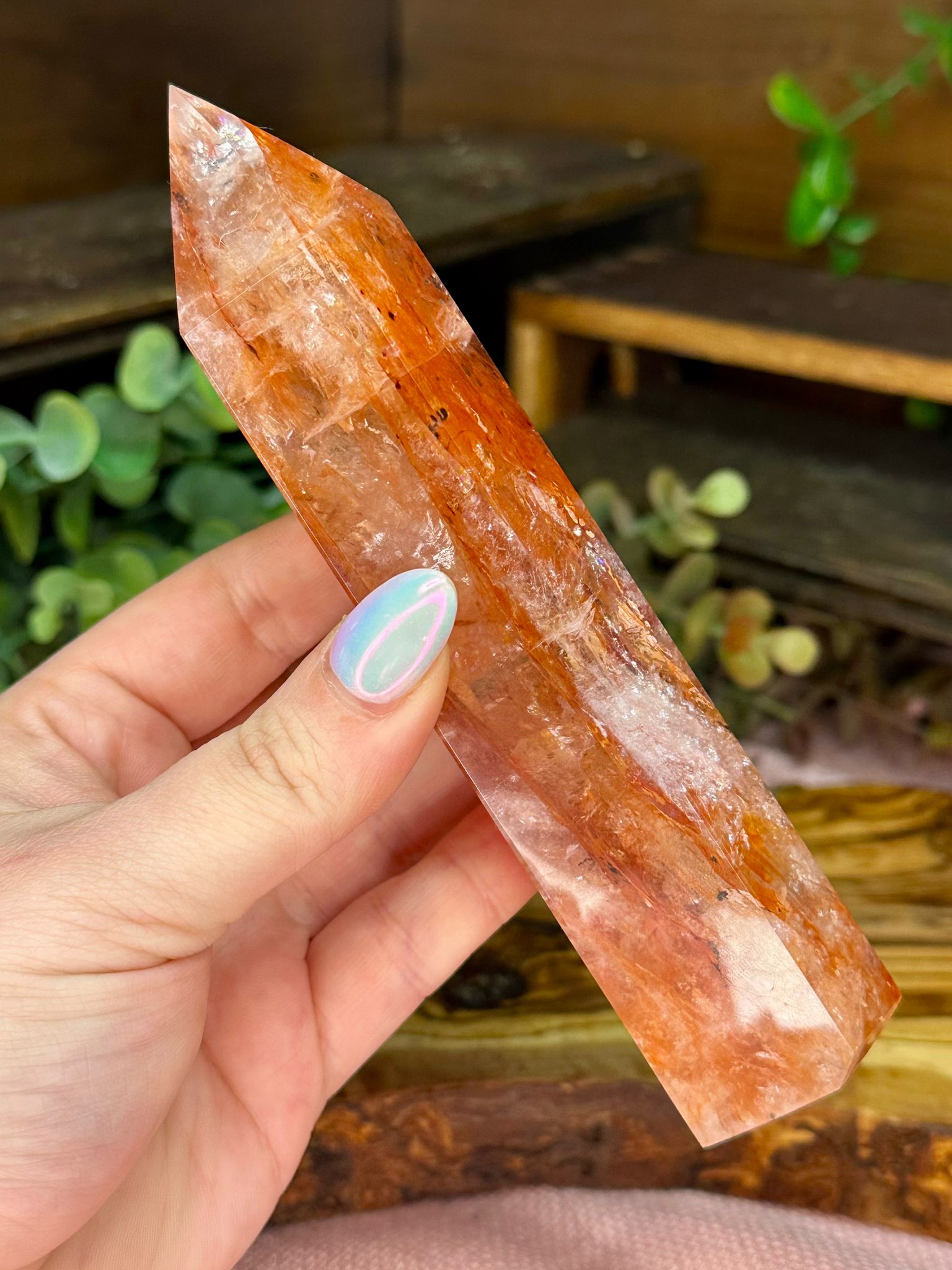 Fire Quartz Tower – Hematoid Quartz