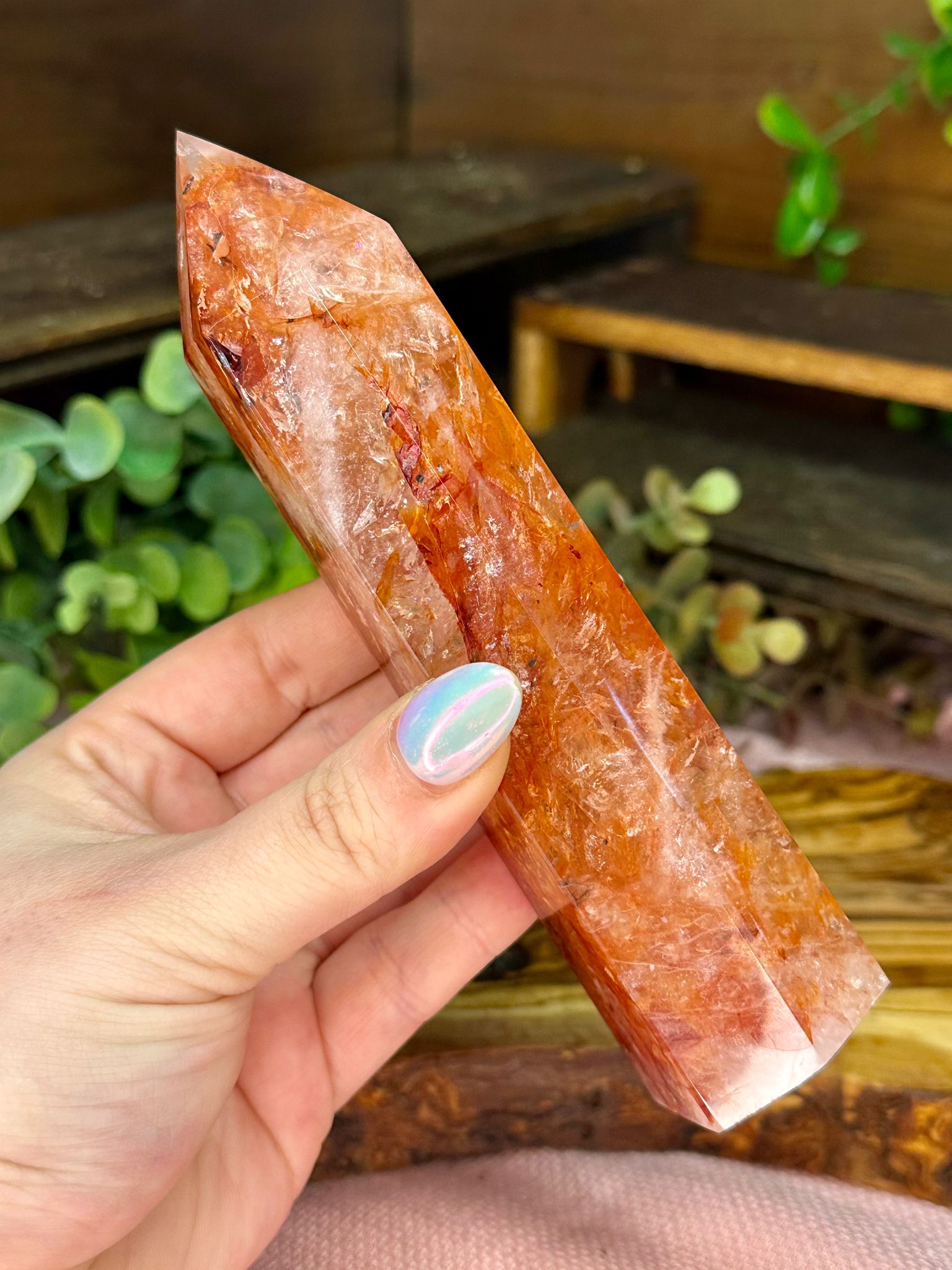 Fire Quartz Tower – Hematoid Quartz